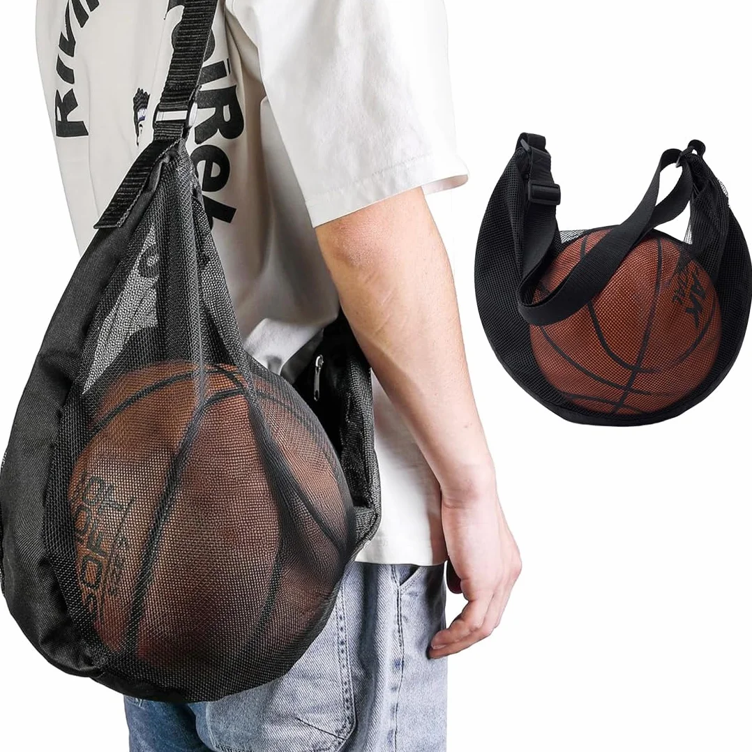 Sac à Dos de Basketball avec Poche Filet et Mousqueton pour Football