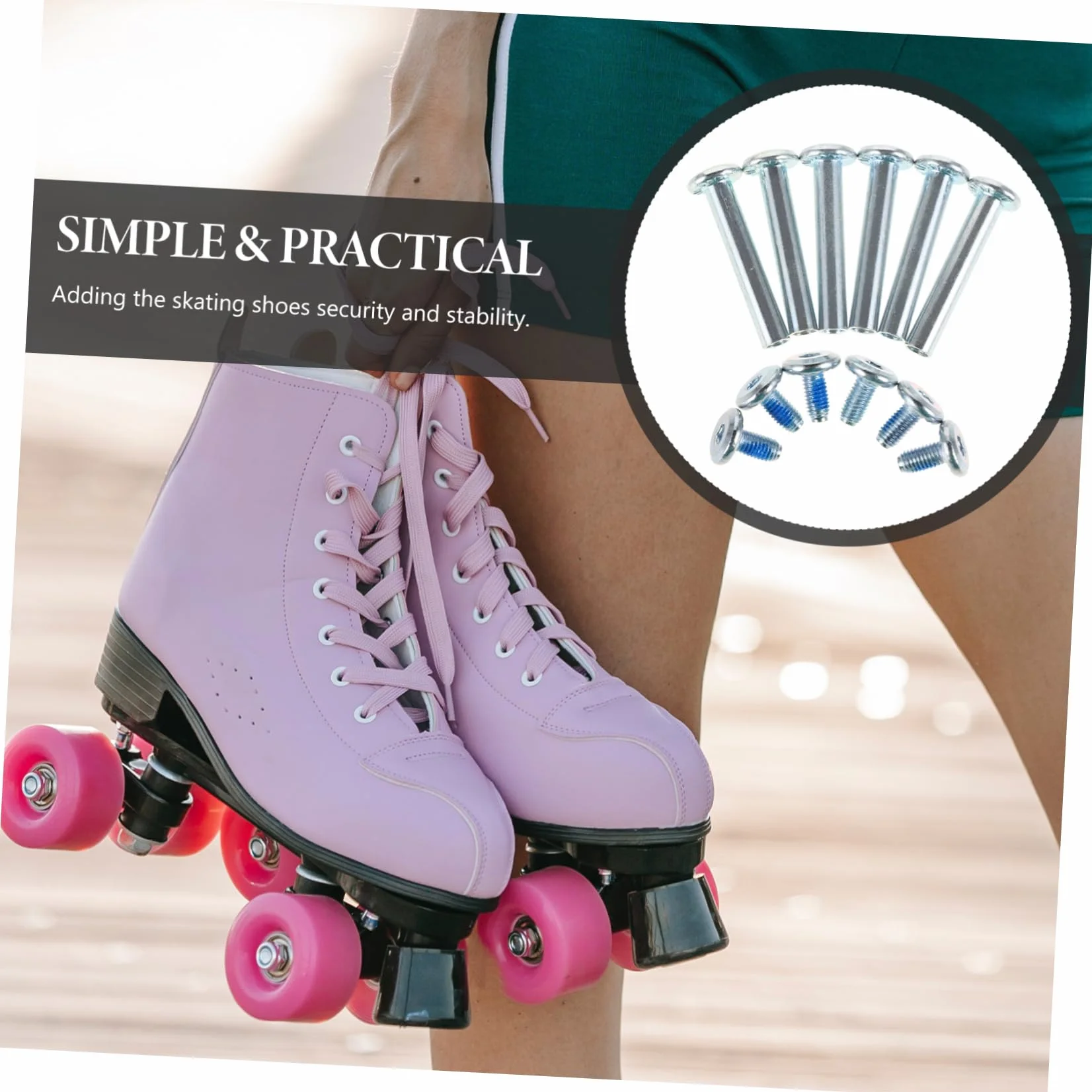 HANABASS Vis pour Pièces de Patin en Acier Inoxydable 20pcs, Vis D'essieu de Patin à Roulettes