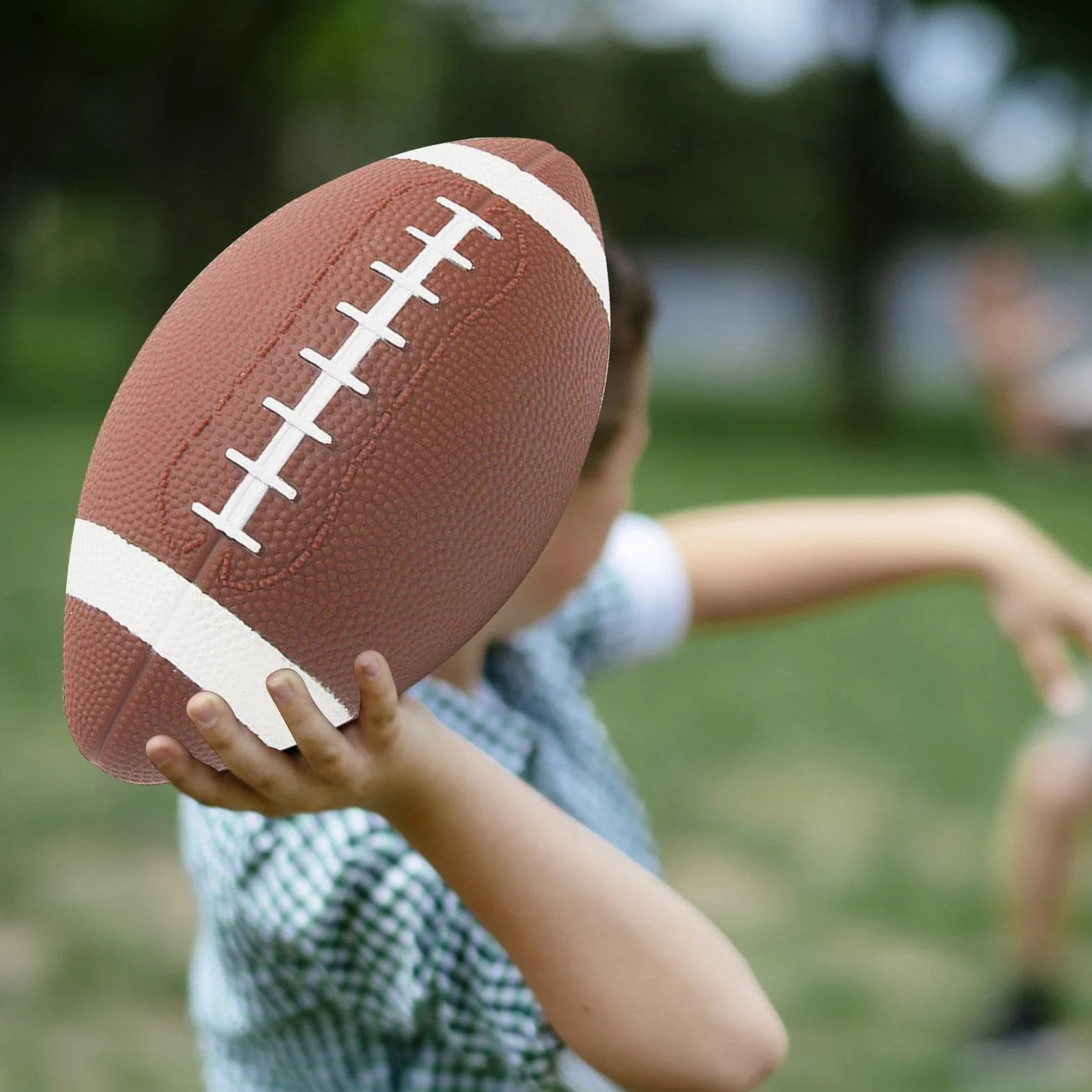 Ballon de football américain vintage en cuir synthétique antidérapant pour entraînement