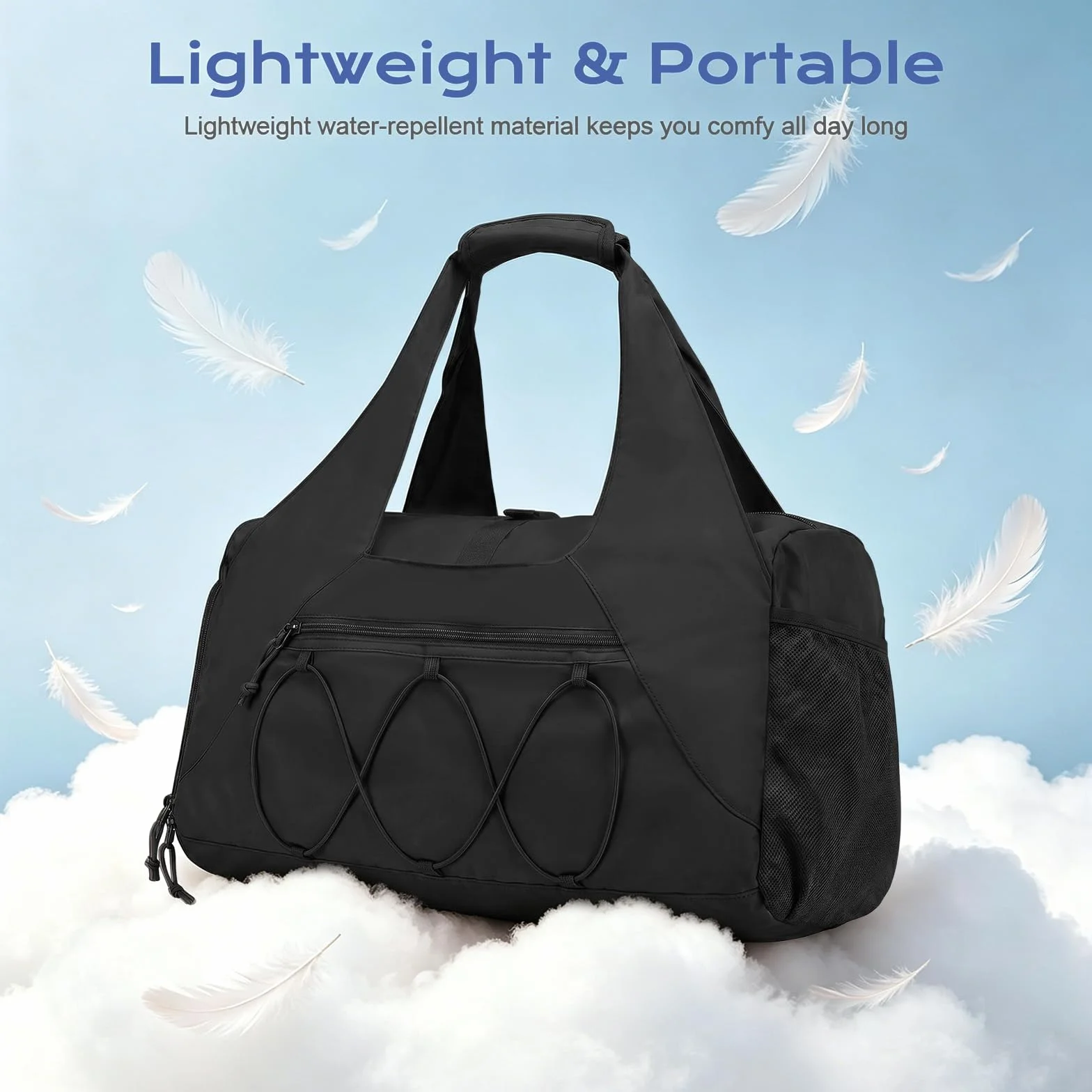 Flintronic Sac de Sport Femme avec Compartiment Chaussures et Humide, Léger, pour Voyage et Gym