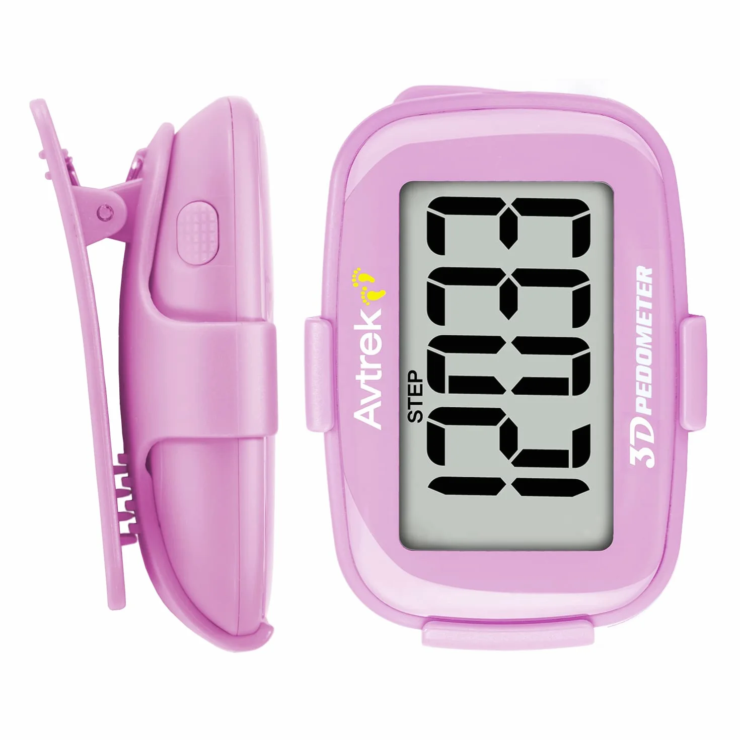 AVTREK Compteur de Pas 3D précis pour Marche écran géant podomètre numérique Course Affichage Temps rétroéclairage LED