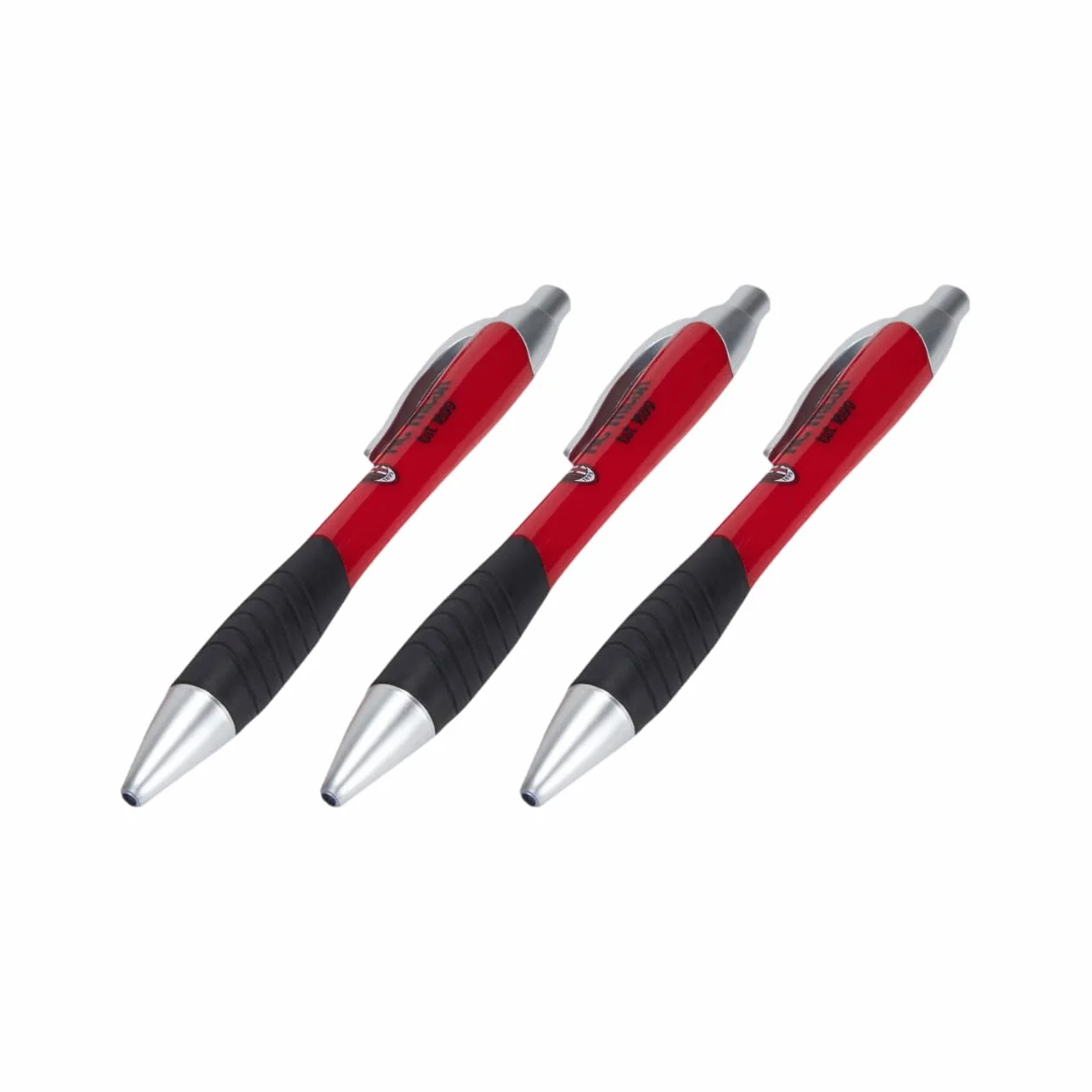 AC Milan Lot de 3 Stylos Officiels Rouge Noir Classique