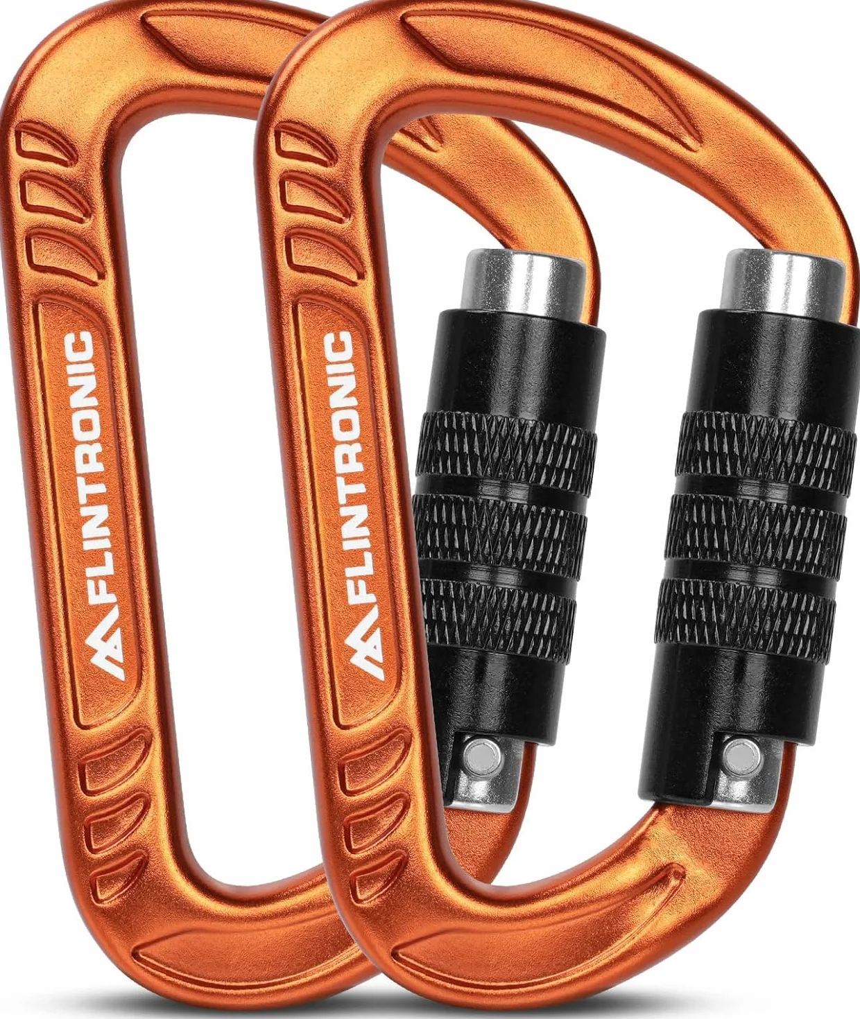 Flintronic Mousqueton Verrouillage Alliage d'aluminium Forme D pour Hamac Camping Randonnée