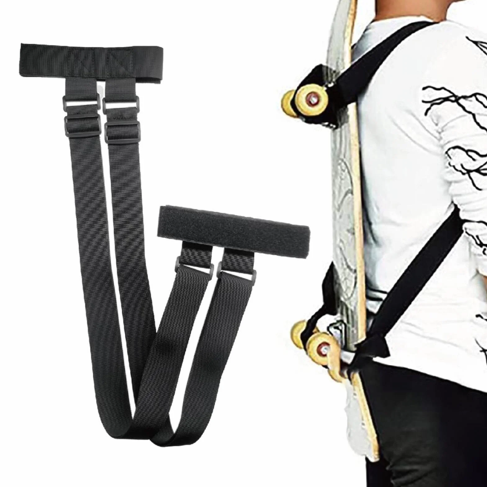 Sac à Dos Skateboard Longboard réglable 79-138 cm Transport épaule Snowboard