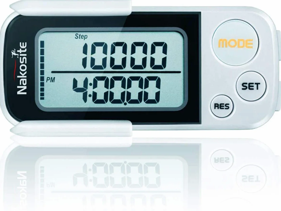 Podomètre Marche 3D avec Sangle et Clip, Compteur de Pas de Précision, Distance, Calories, Mémoire 30 Jours