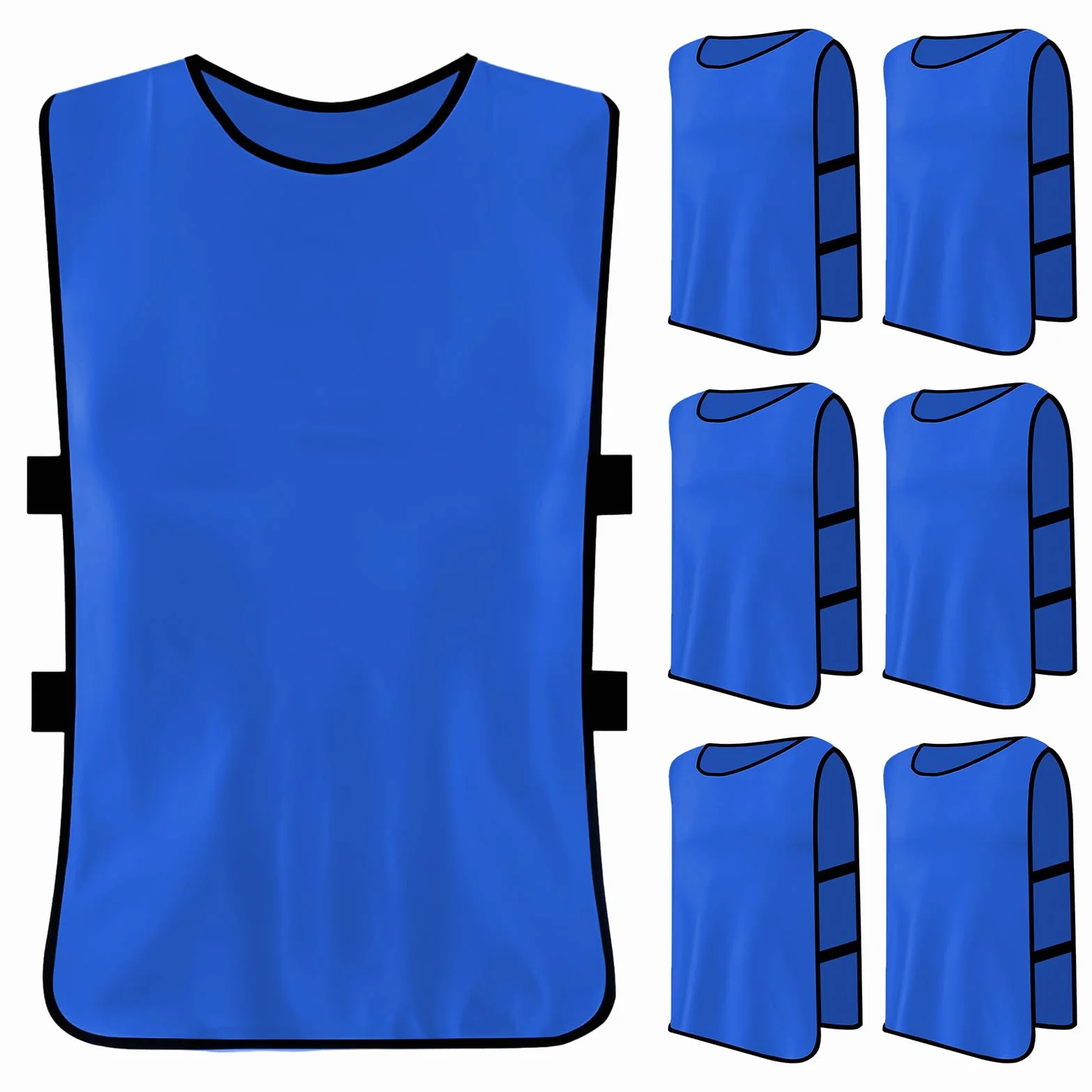 Chasuble de Football Gilet Adultes Entraînement Sport Homme Training Gilets Basket Taille XL 6 Pack