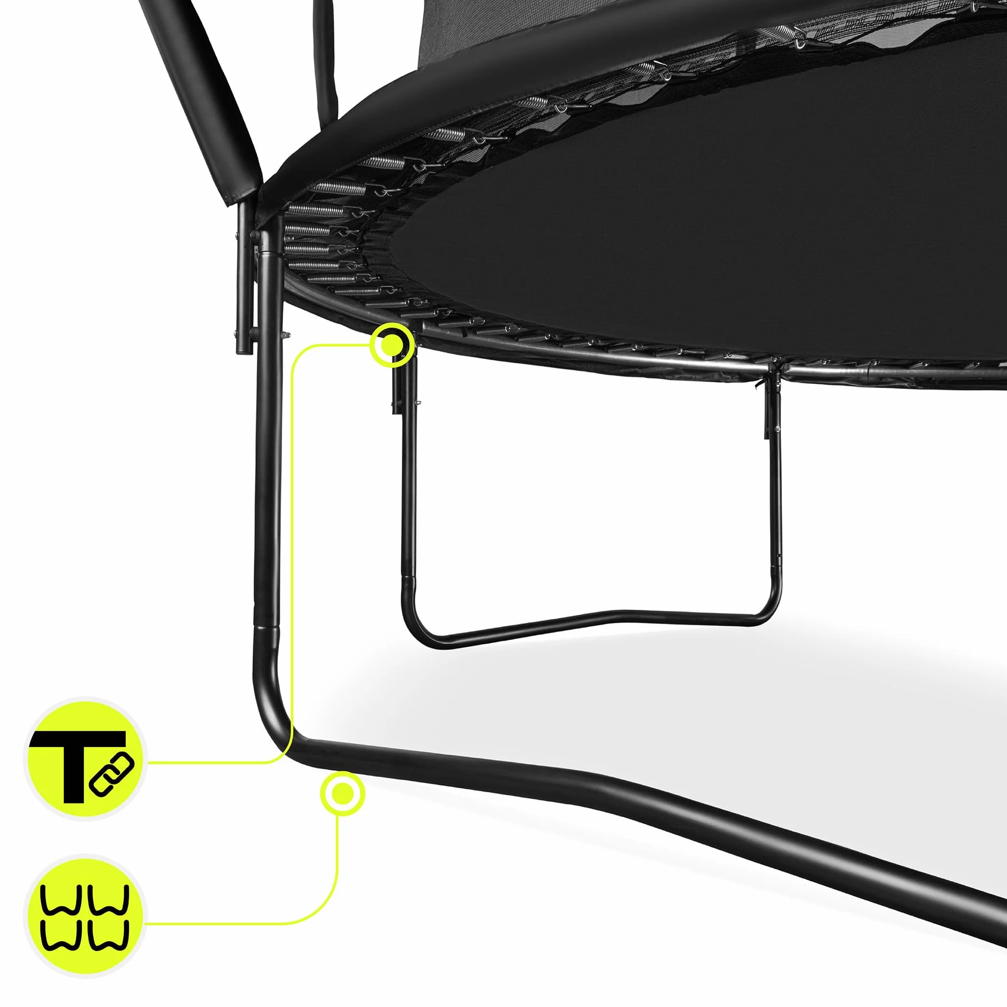 Trampoline Exterieur Enfant 3 Ans 244/305/366/430/487 cm avec Filet de Sécurité