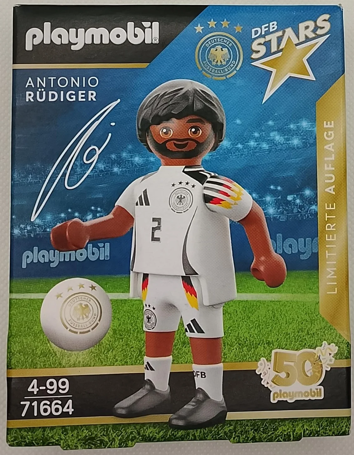 PLAYMOBIL DFB Stars Figurine de joueur Antonio Rüdiger - Édition limitée Euro 2024