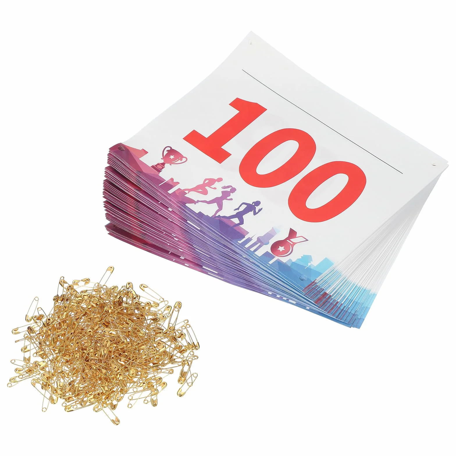 PATIKIL Numéros de Dossard de Course Indéchirables 7x6 Pouces 51-100 Médailles Imperméables