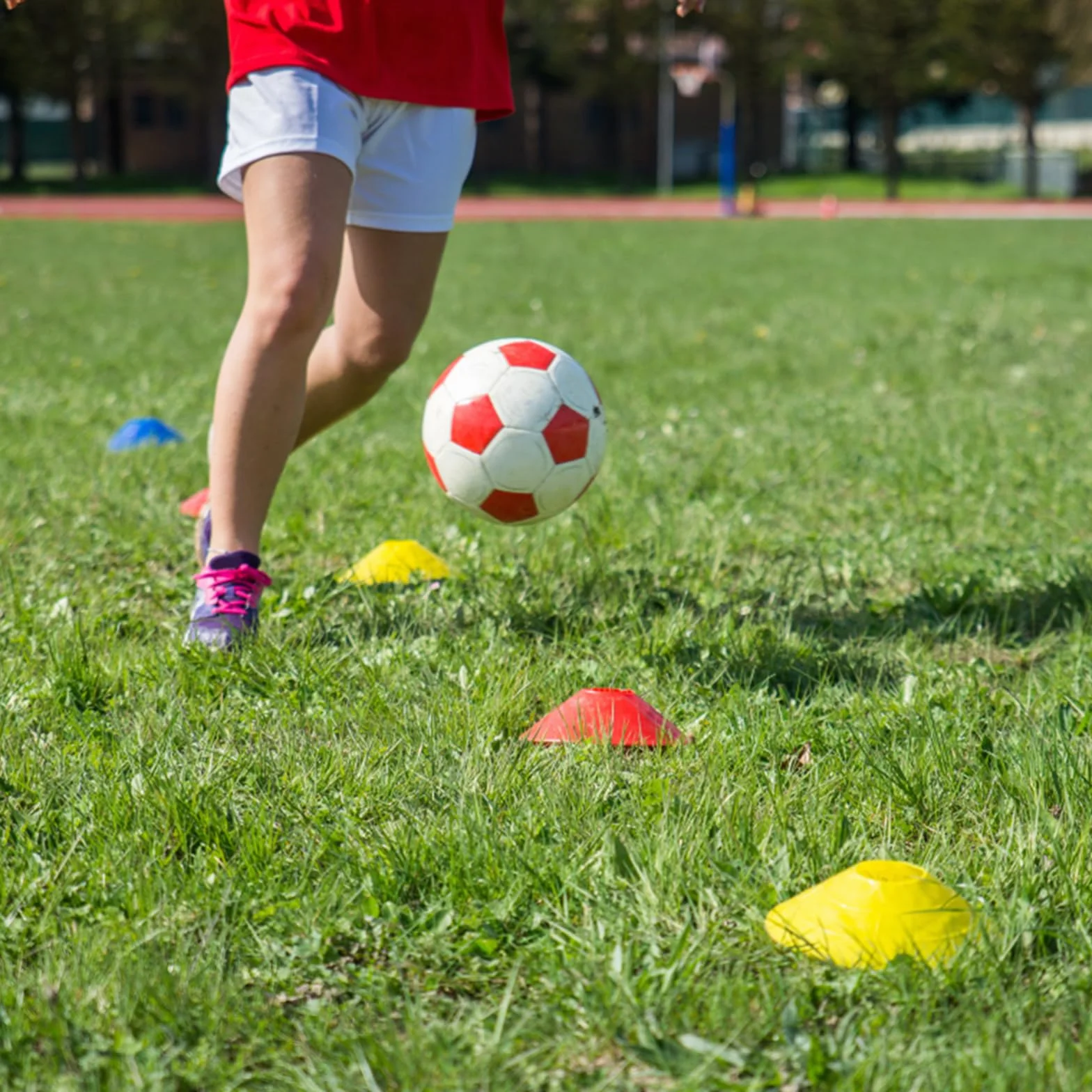 Lot de cônes de Football Ronds avec Support, Chapeau de Sport, disques de marquage, entraînement de Coordination (5 Couleurs)