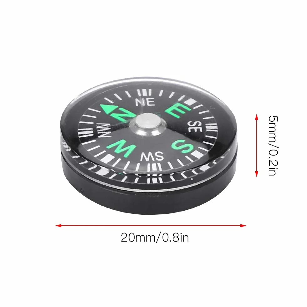 DEWIN Boussole de Poche 20mm Mini Remplie d'Huile pour Randonnée Camping