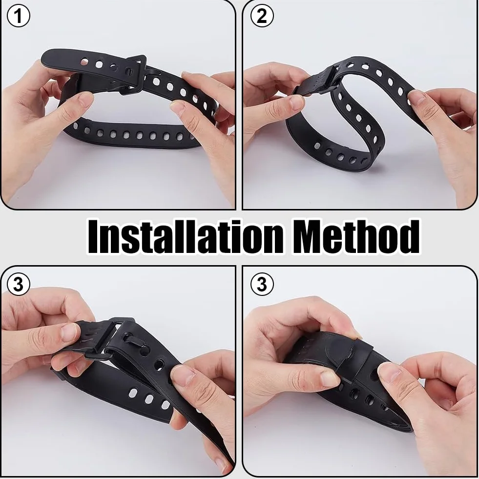 Sangles de Rechange réglables 45 cm pour Raquettes à Neige et Bottes de Ski Lot de 4