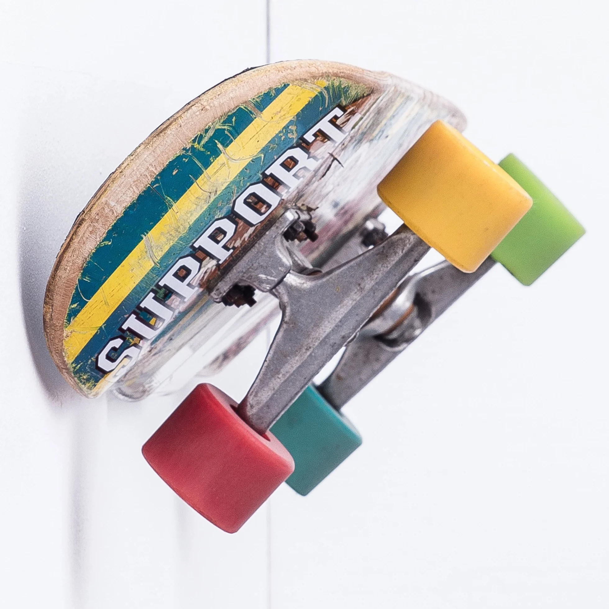 SKATLE 2.0 Support Mural pour Planche à roulettes, Longboard, Pennyboard, Vertical, Horizontal, Transparent