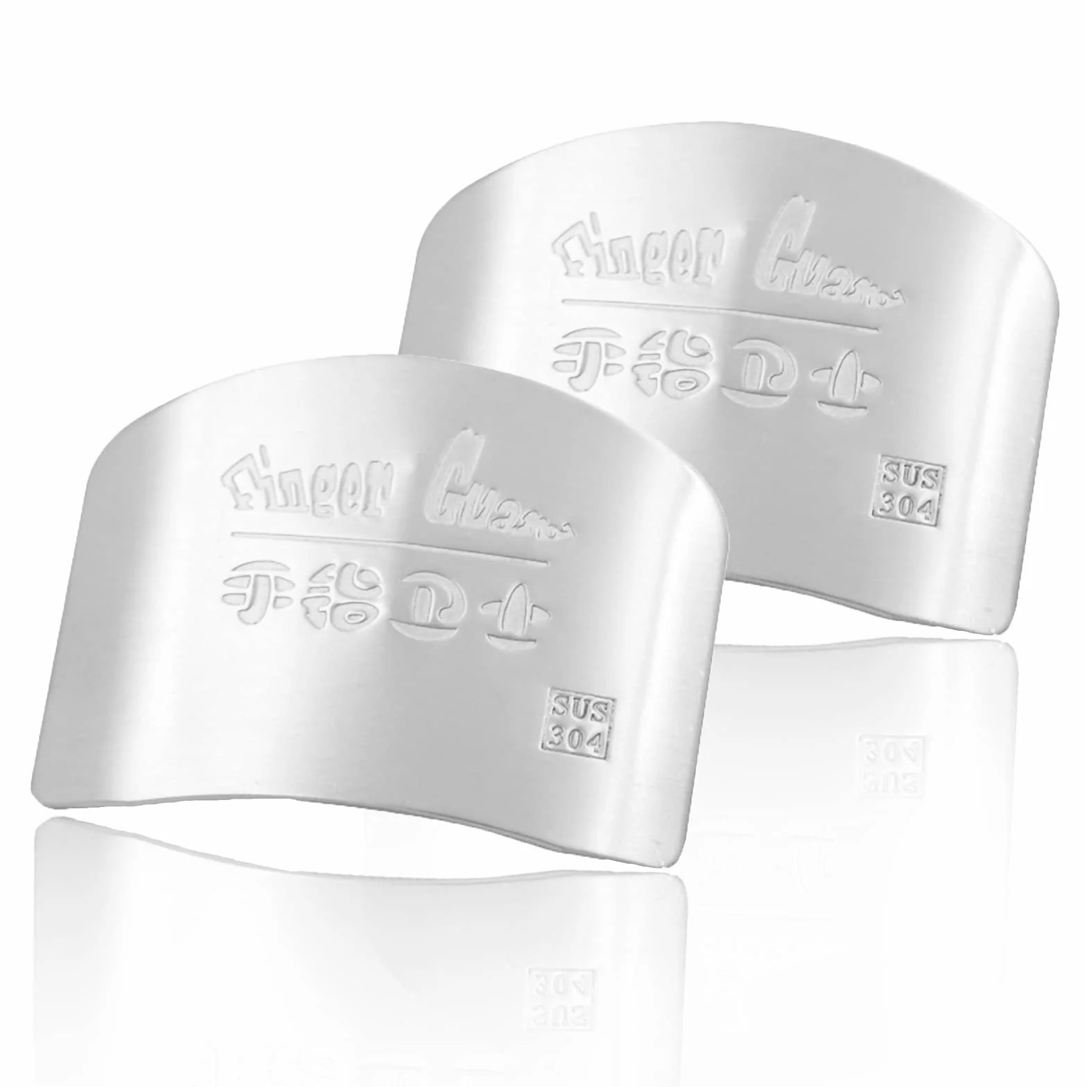Protège-Doigts Cuisine Acier Inoxydable 304 2 Pièces