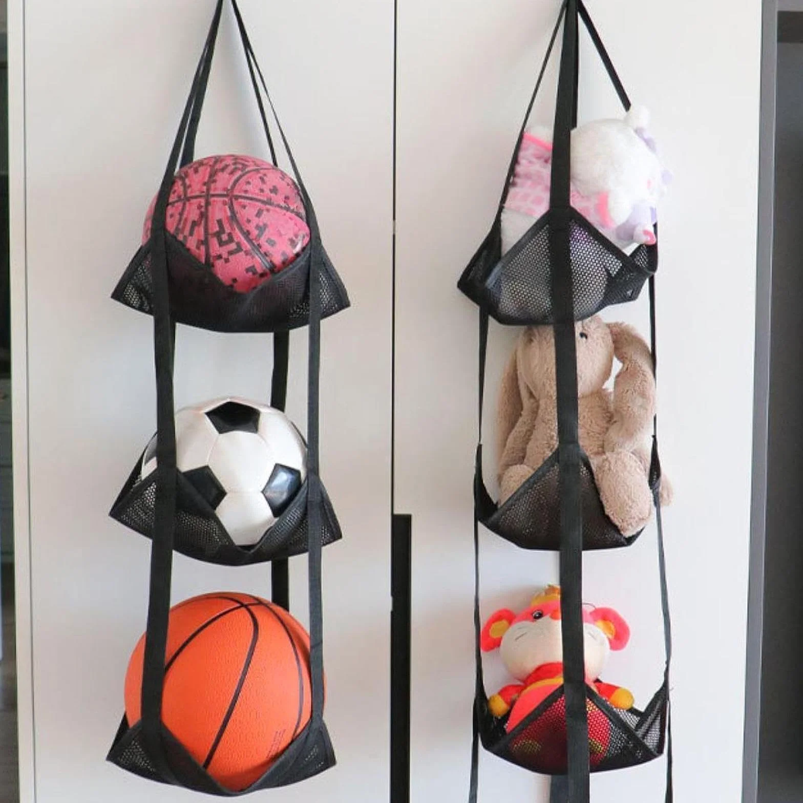 Harilla Filet de Rangement Mural Vertical pour Ballons de Sport, Garage