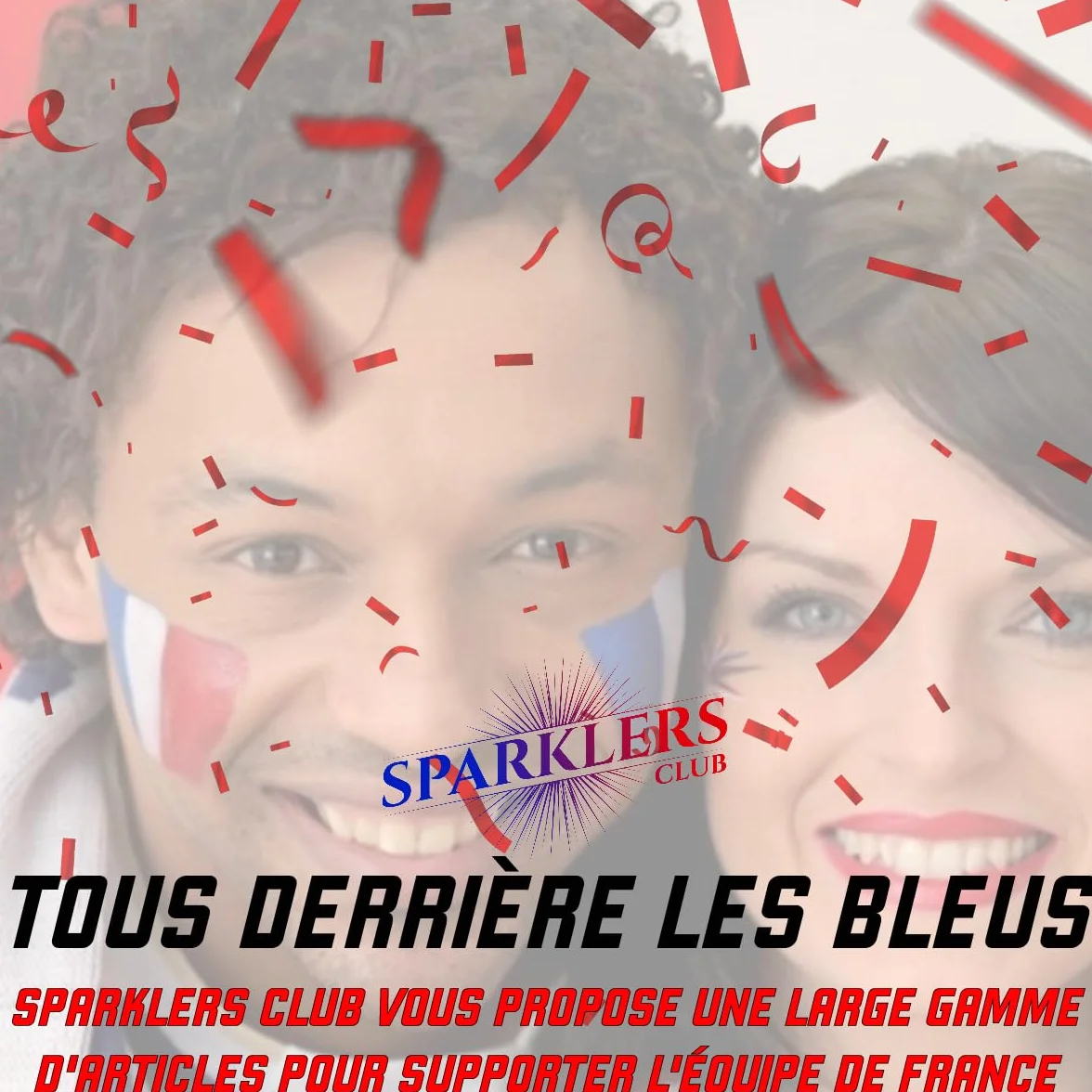 Maquillage Tricolore en Stick Bleu Blanc Rouge x2 pour Supporter l'équipe de France
