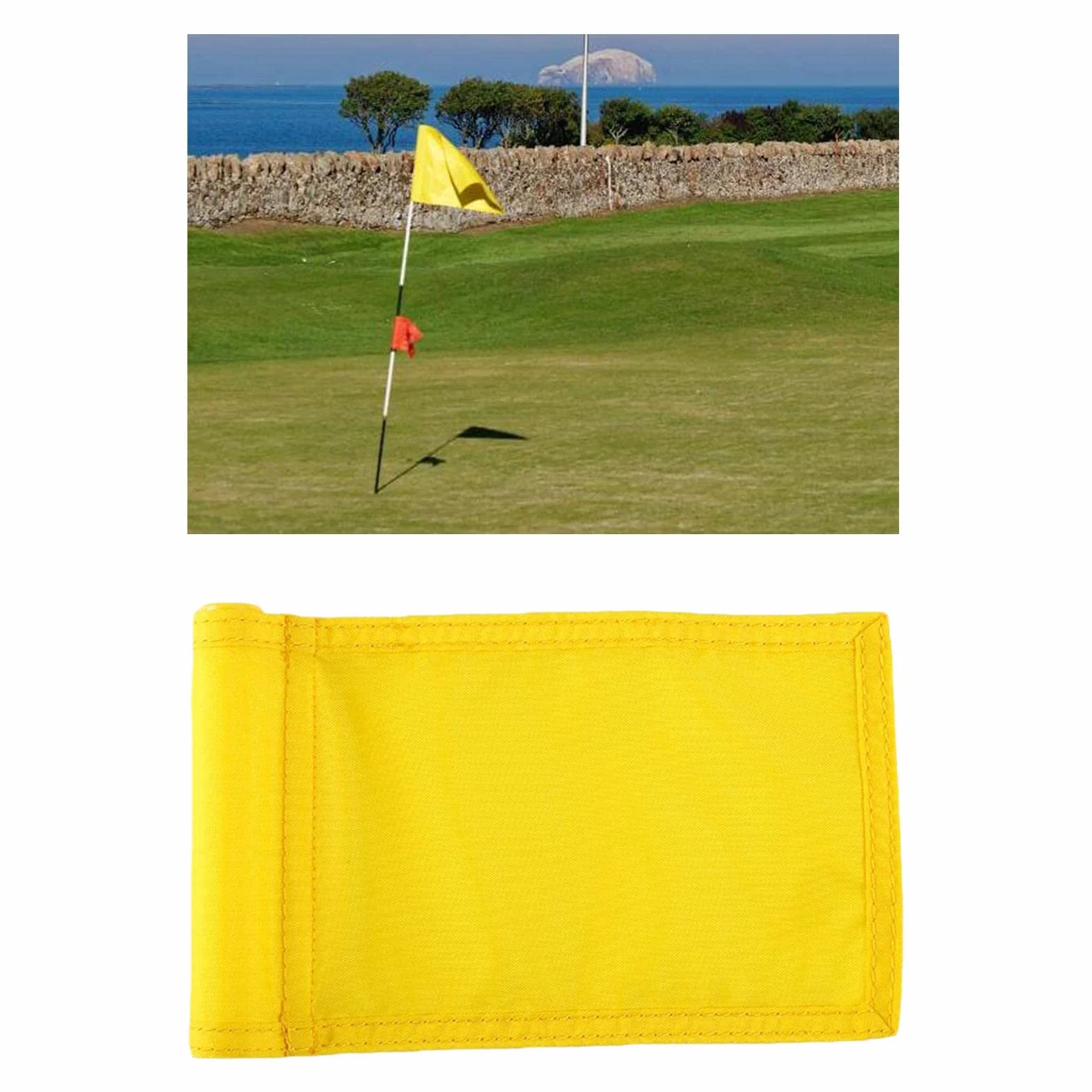 Drapeau de golf couleur unie 24,5 cm x 15 cm pour cour blanche