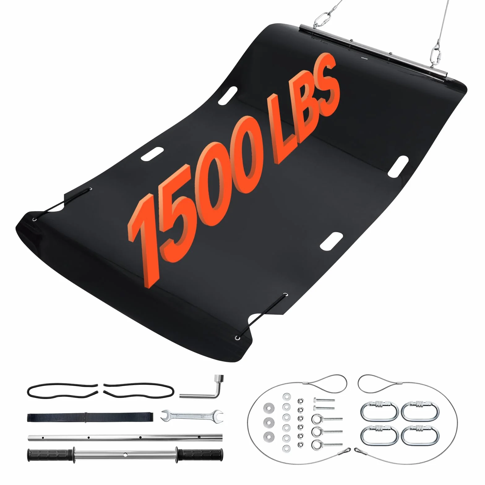VEVOR Traîneau à Cerfs 230x117,5 cm PEHD 680 kg Traction Manuelle VTT UTV Tracteur