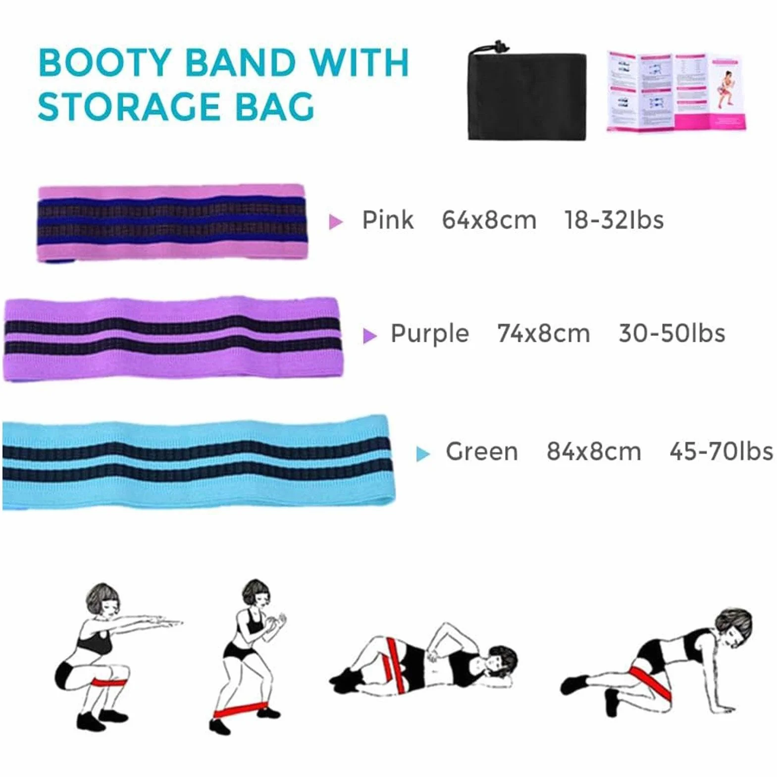 Pilates Anneau Kit avec Ceinture Extensible Accessoires d'Entraînement Multifonctionnel pour Femmes