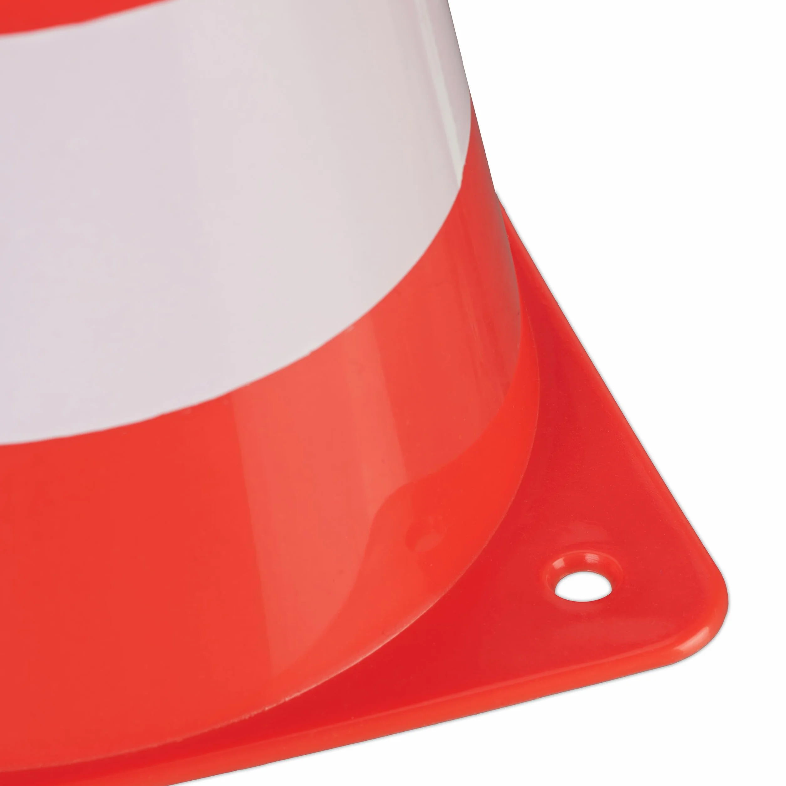 Relaxdays 10x cônes de signalisation, Plot, Sac, Ruban 50 mètres, Hauteur 22,5 cm, Orange et Blanc