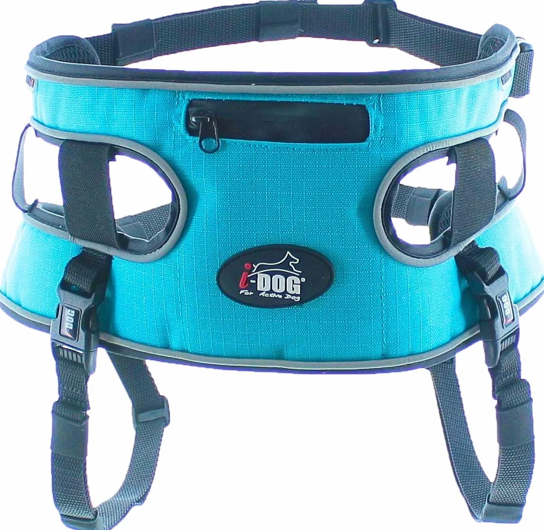 Baudrier Canyon Gamme ALM Bleu cani Cross Rando Jogging Trail I-dog