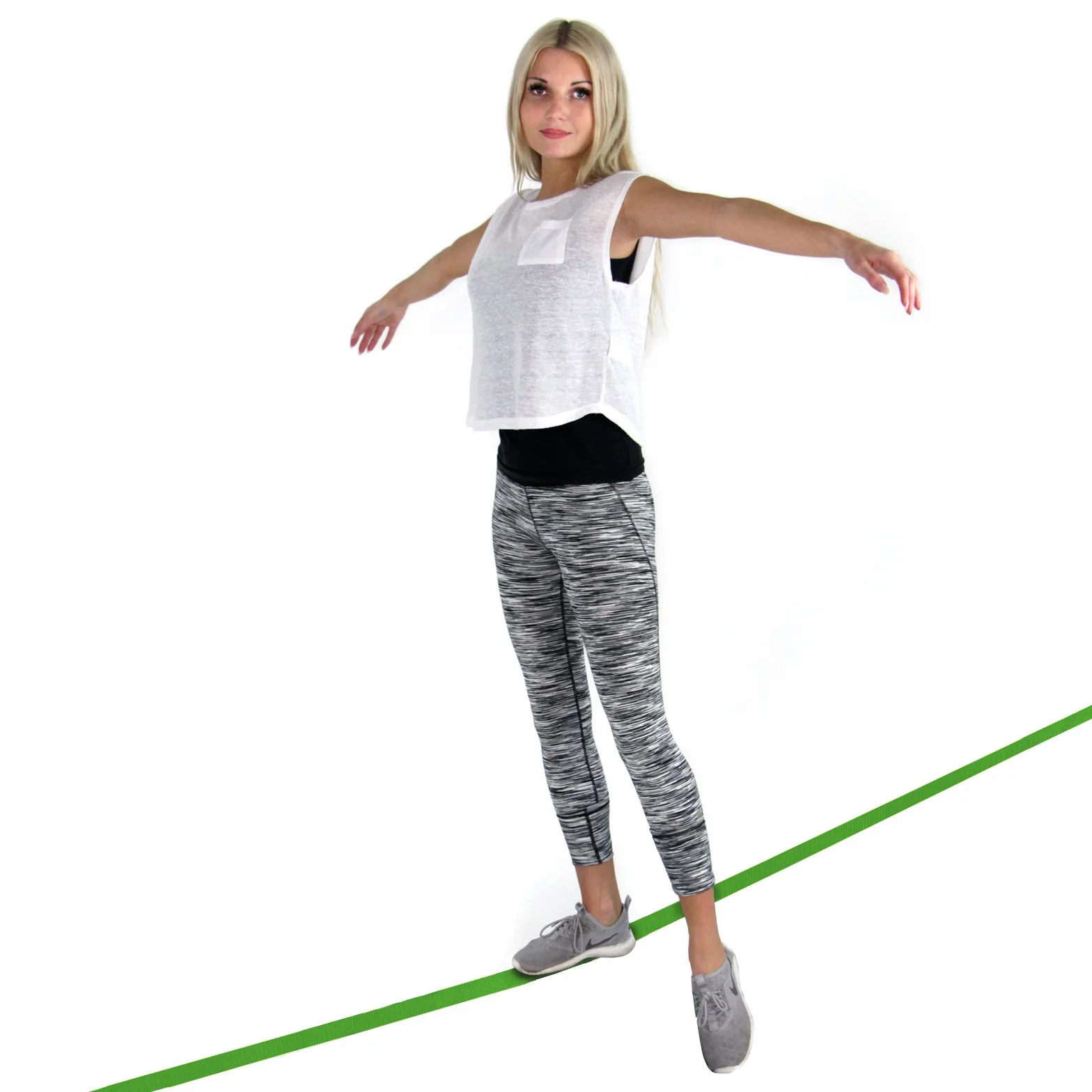 ALPIDEX Slackline 15 m Charge maximale 2 tonnes Sac de Transport Vert
