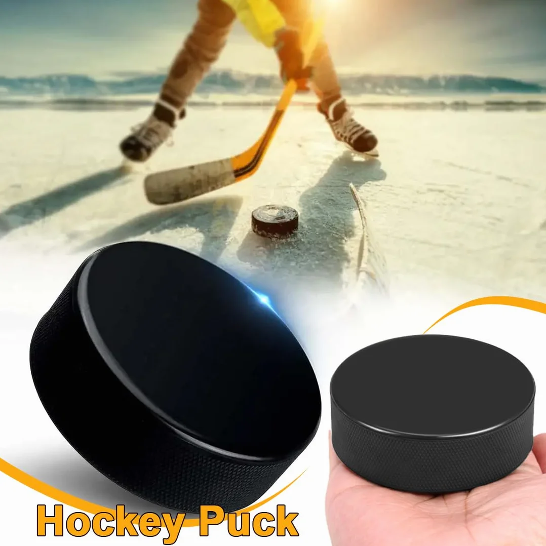 Palets d'exercice de hockey en caoutchouc 75mm diamètre 25mm épaisseur Noir