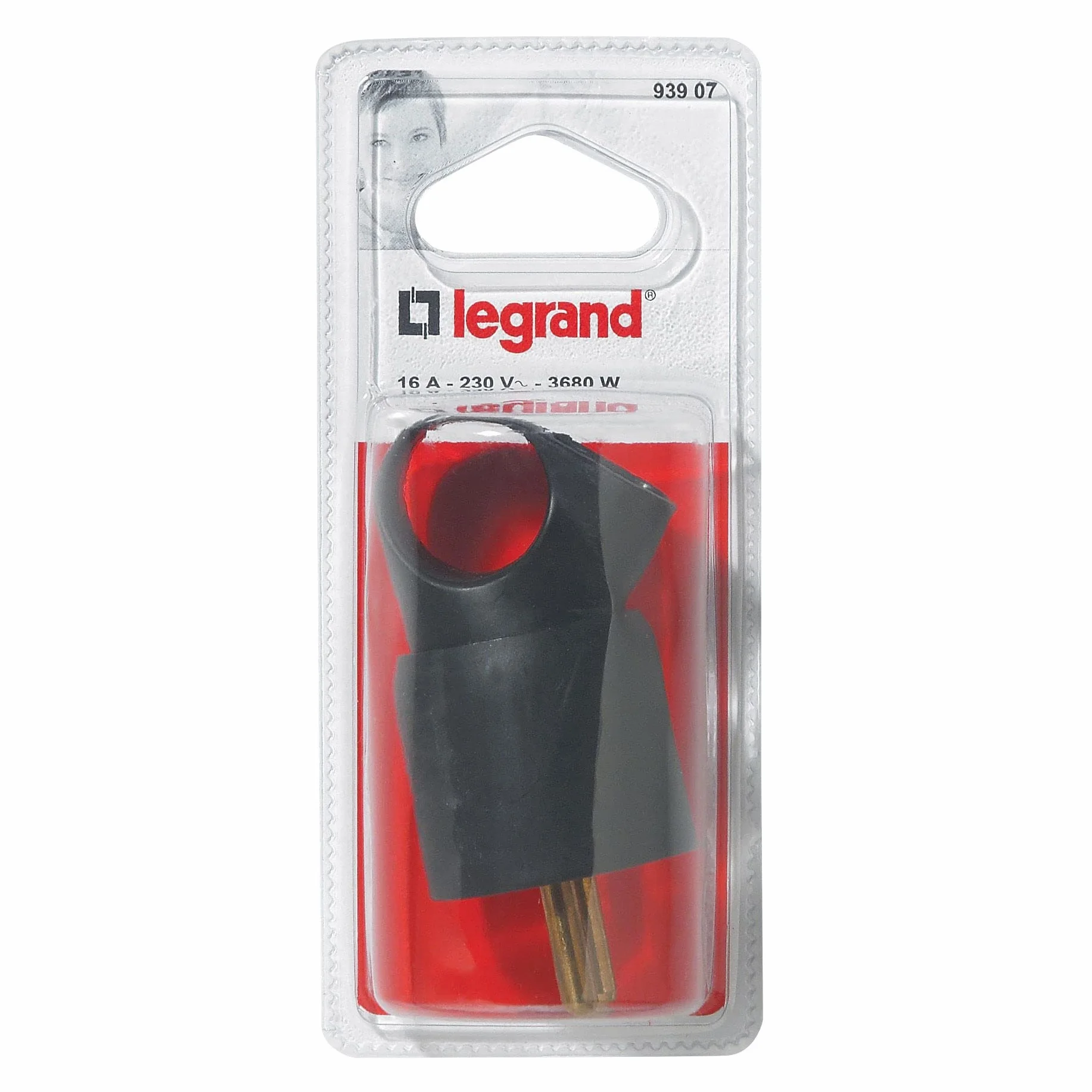 Legrand Fiche Mâle 16A Noir avec Terre Annela et Serre-Câble