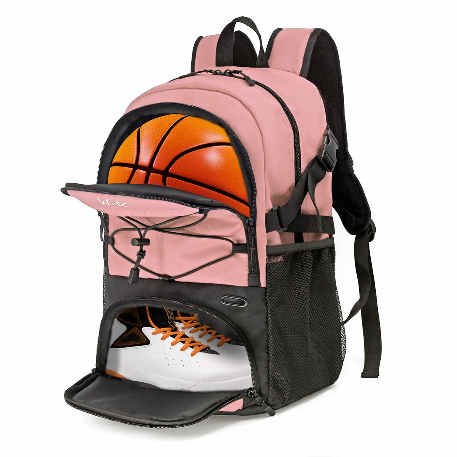 WOLT Sac à Dos de Football avec Compartiment à Chaussures et Porte-Ballons