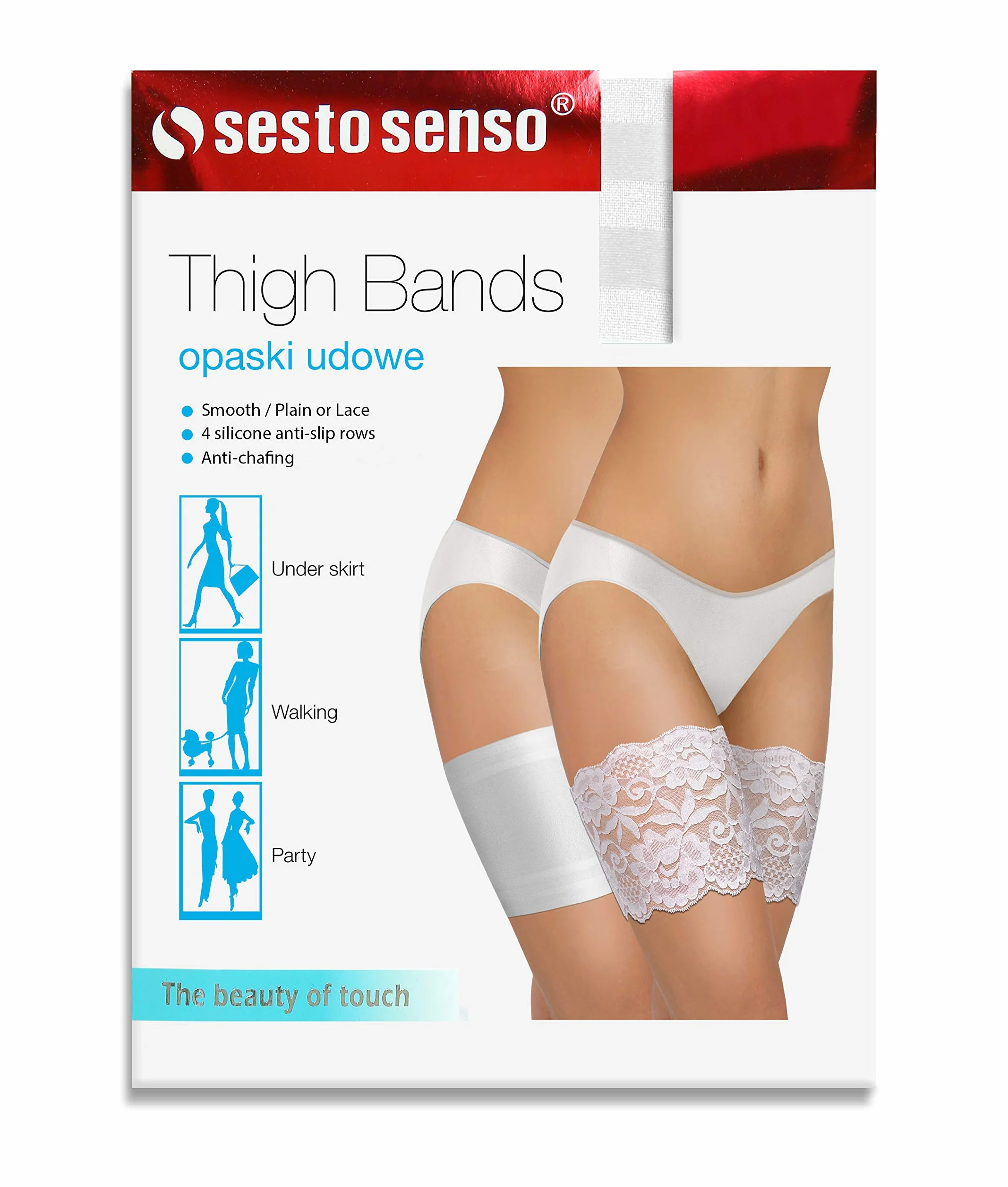 Bandes de Cuisses Protège-Cuisse Elastiques Antidérapant Silicone Dentelle Lisses