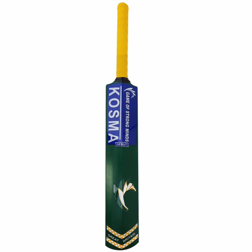 Kosma Batte de Cricket Jeunesse Unisexe Vert/Jaune Junior