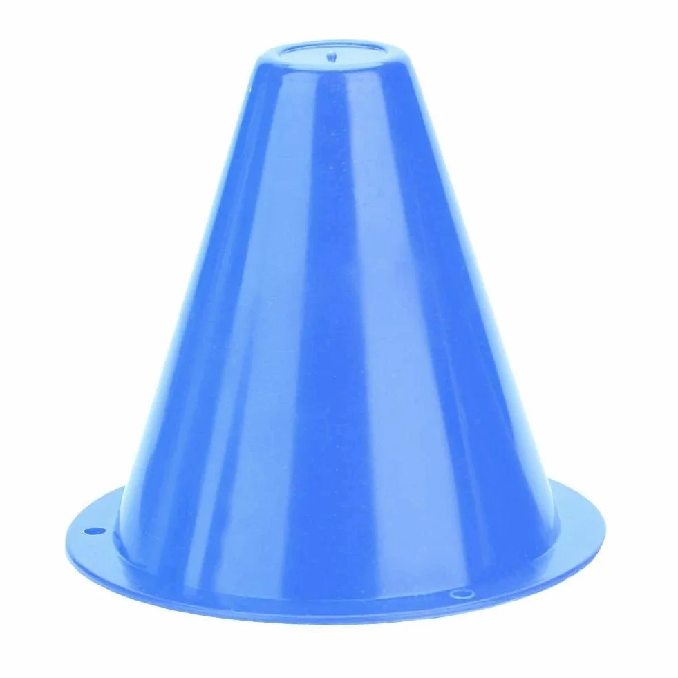 Broco 10pcs Football Cône en Plastique Porte-barrières Marqueur Bleu