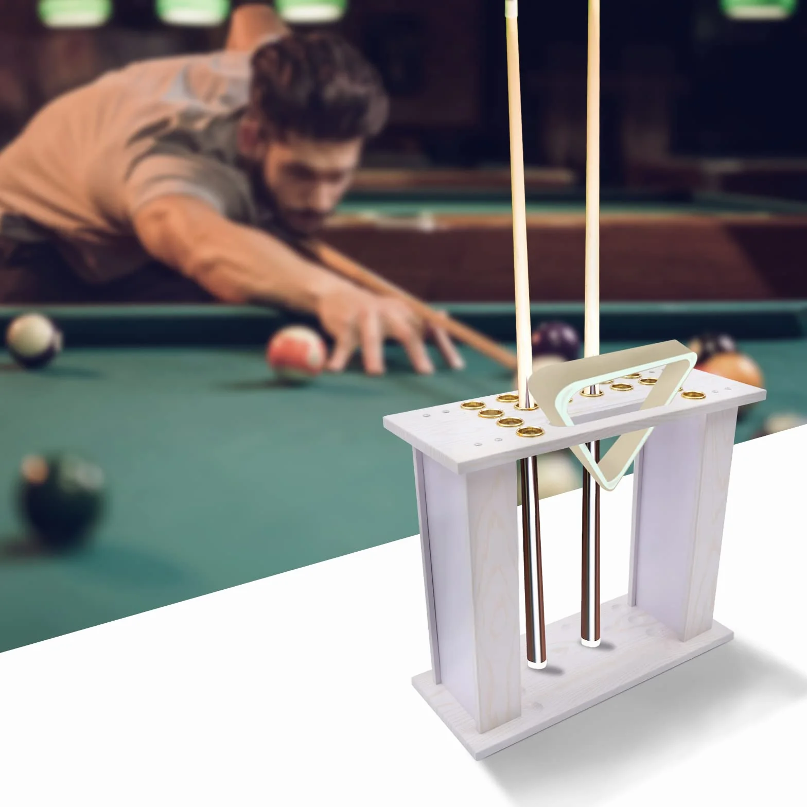 Support de queue de billard pour 16 queues et accessoires maison club