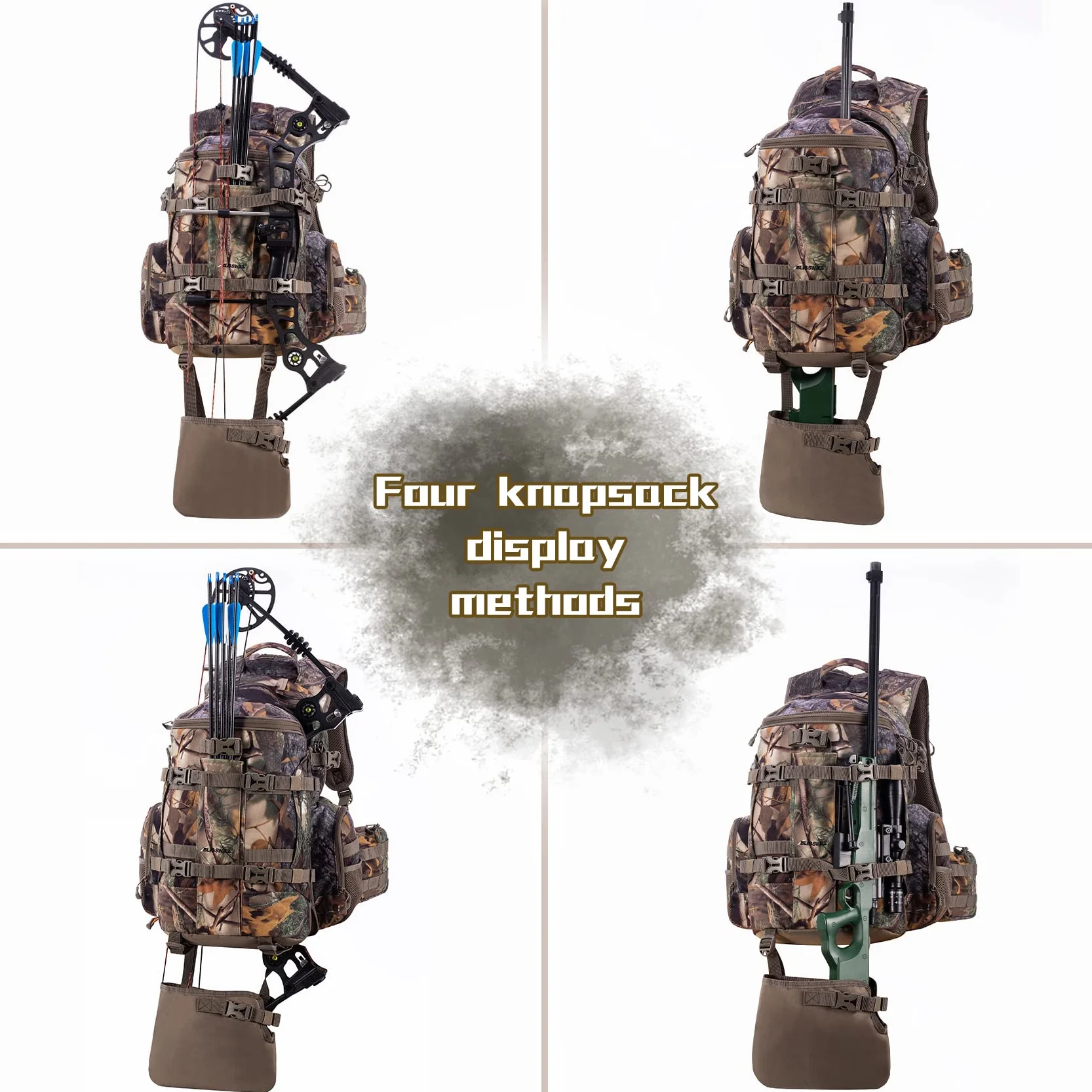 BLISSWILL Grand sac à dos de chasse 40 l imperméable avec housse de pluie