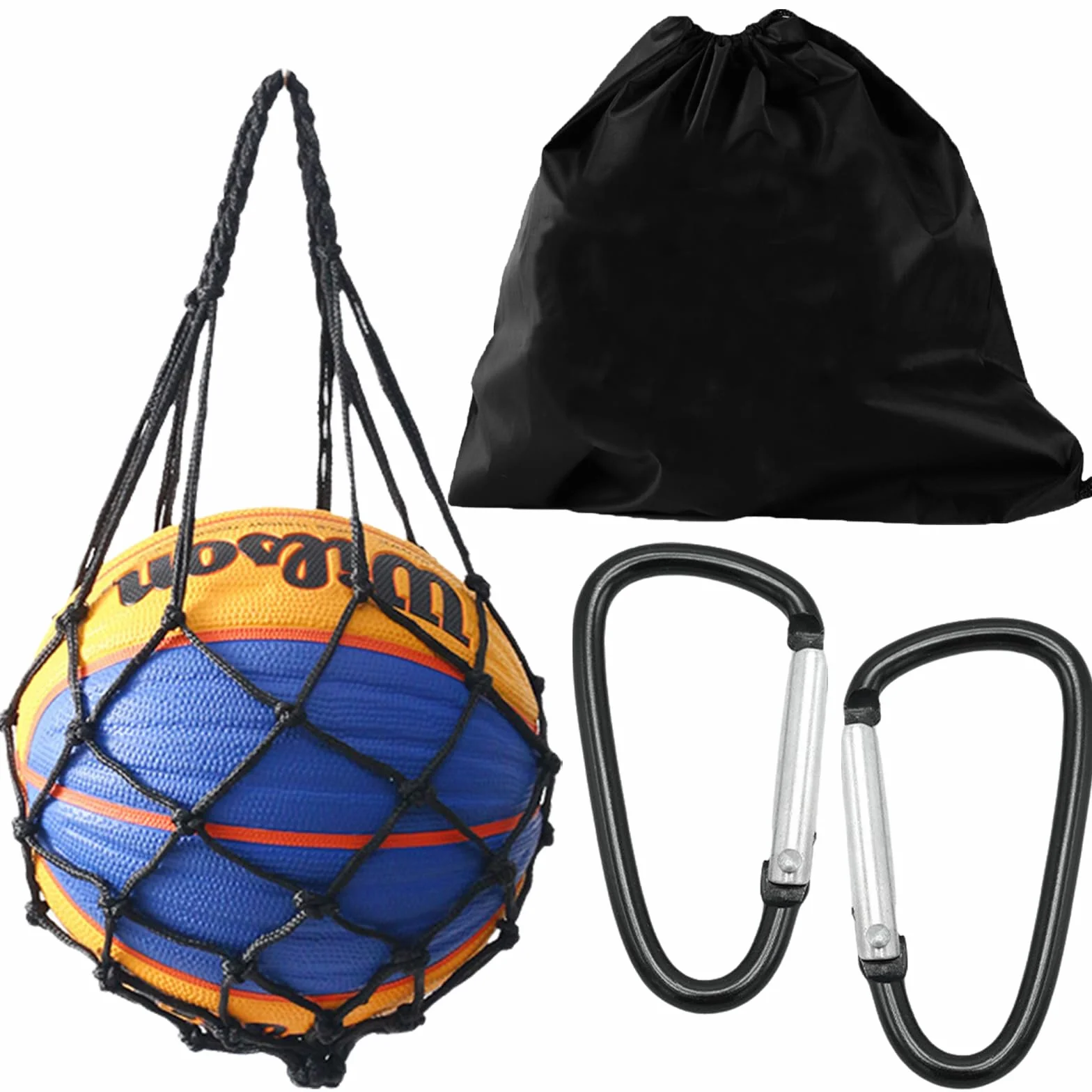 Sac à Dos de Basketball avec Poche Filet et Mousqueton