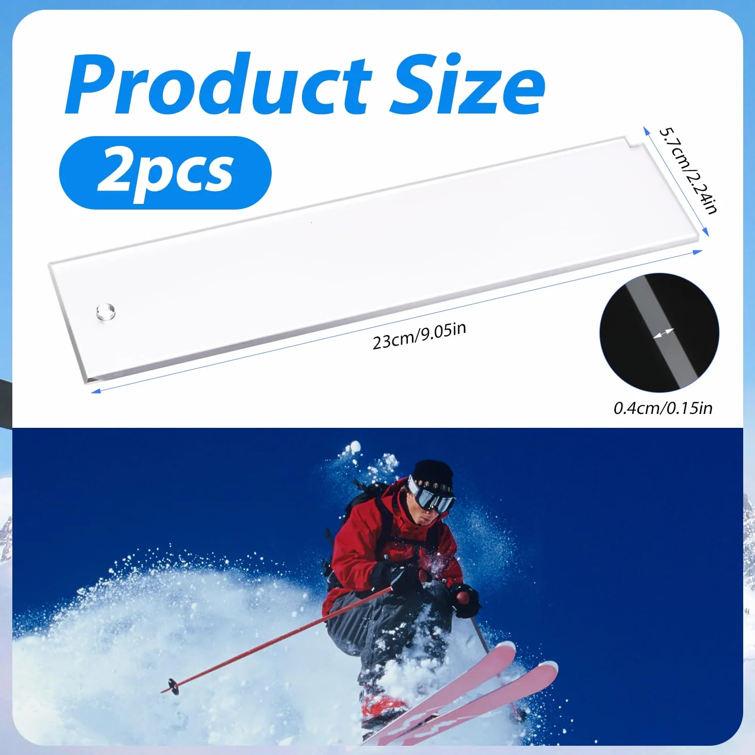 PEUTIER Grattoir à Cire de Ski 23x5,7cm Snowboard Dissolvant Nettoyant Outil