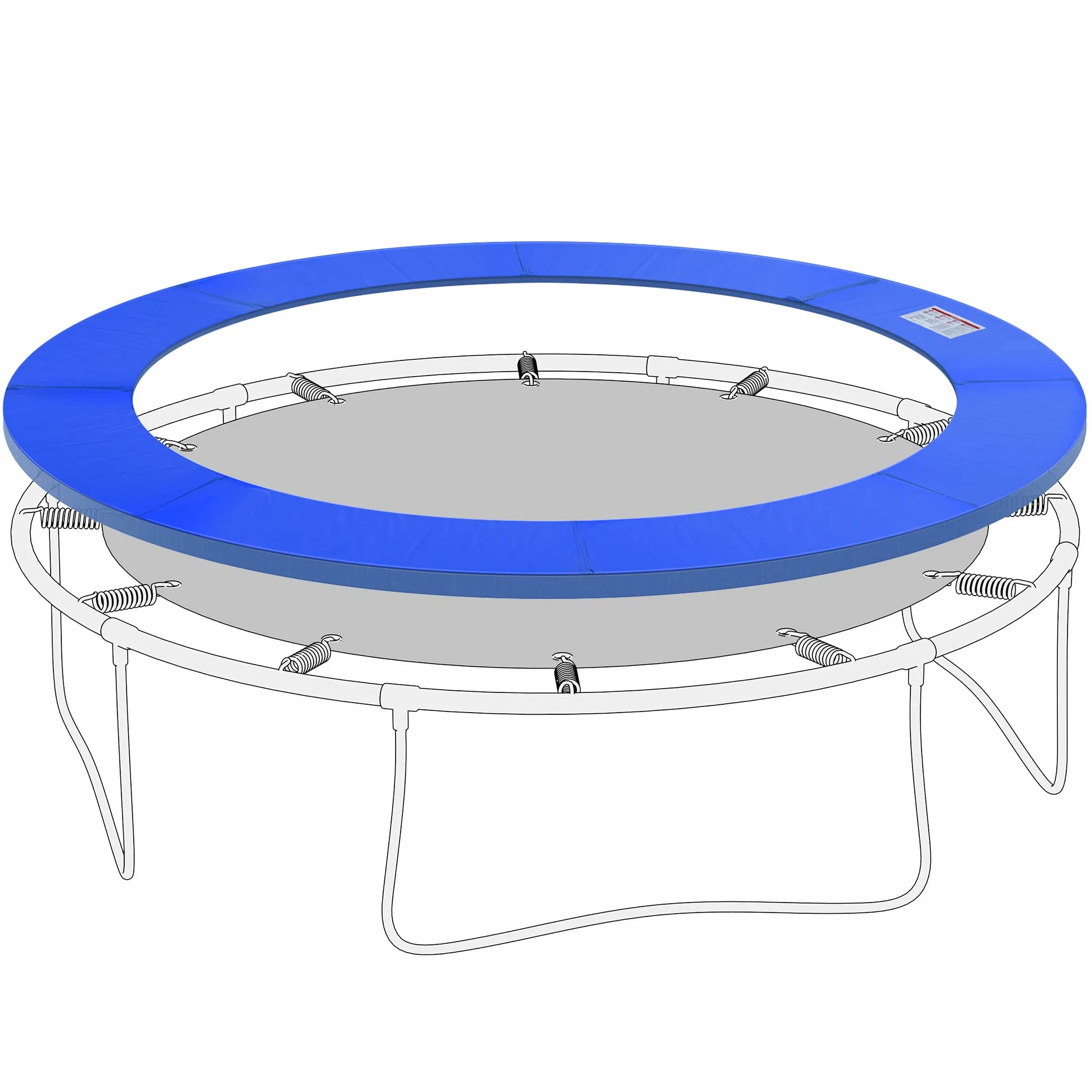 HOMCOM Bâche de Protection pour Trampoline Ø 244 305 366 cm Résistant aux UV Anti-déchirure