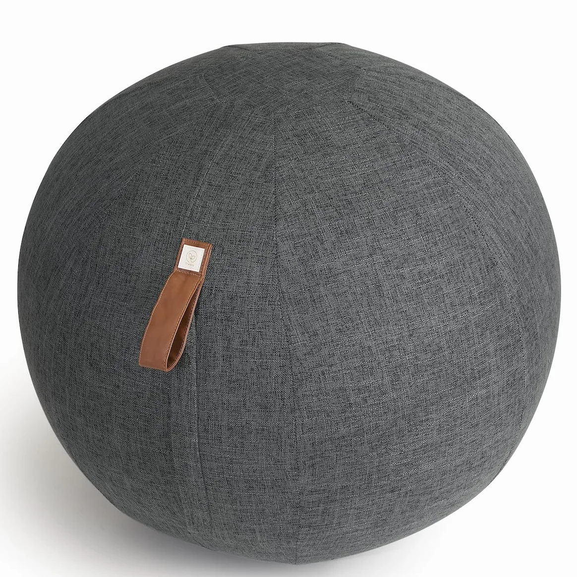 Ballon de siège Treasy 60-65 cm avec housse, ballon d'exercice ergonomique, fitness avec poignée