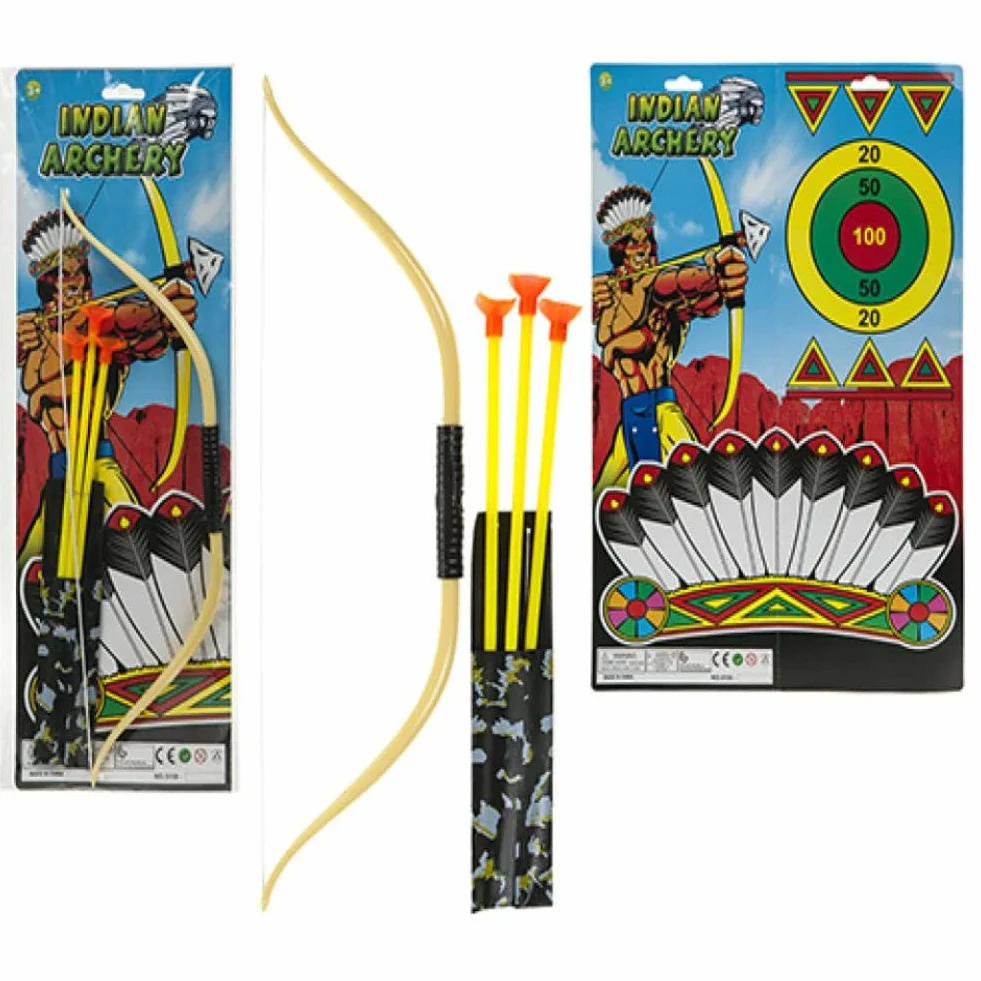 PMS Nœud indien 36,8 cm avec 3 flèches et carquois sur carte à nouer