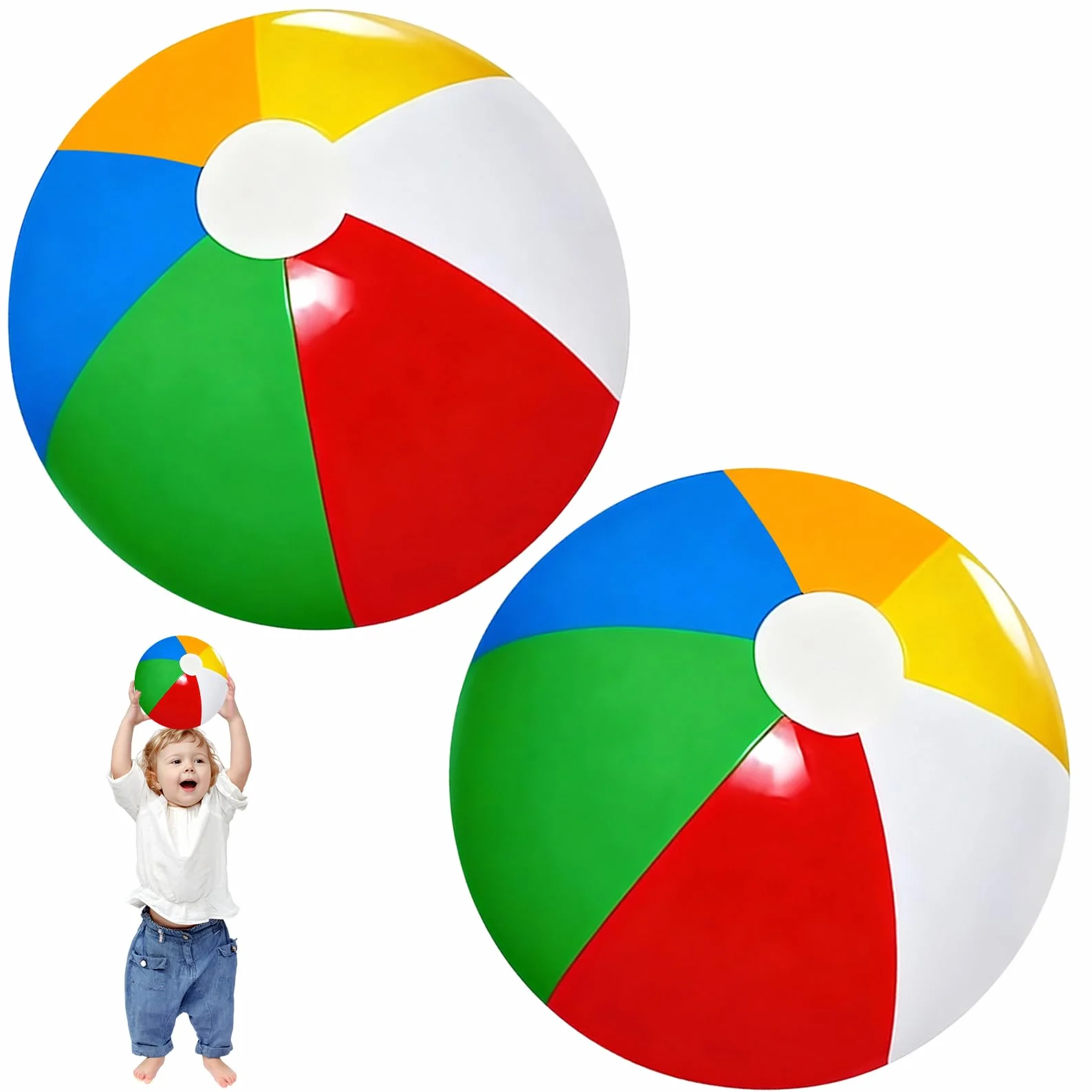 Ballons de water-ball 40 cm lot de 2, jouets de piscine gonflables