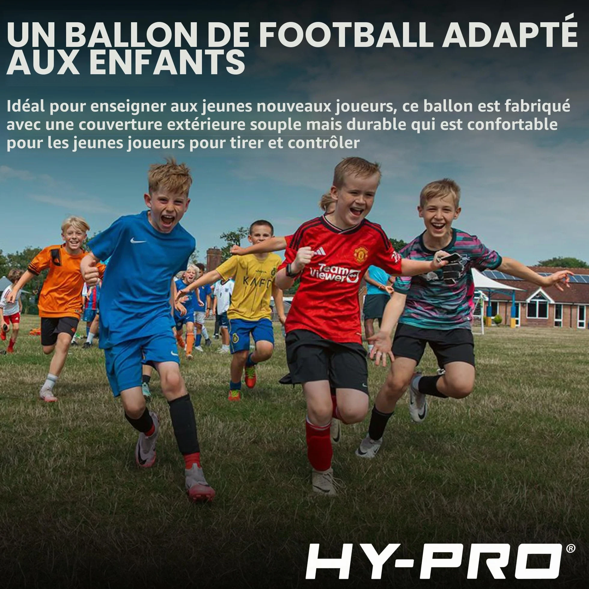 Hy-Pro Ballon de Jeu Football pour Enfants Intérieur Extérieur Jardin Plage