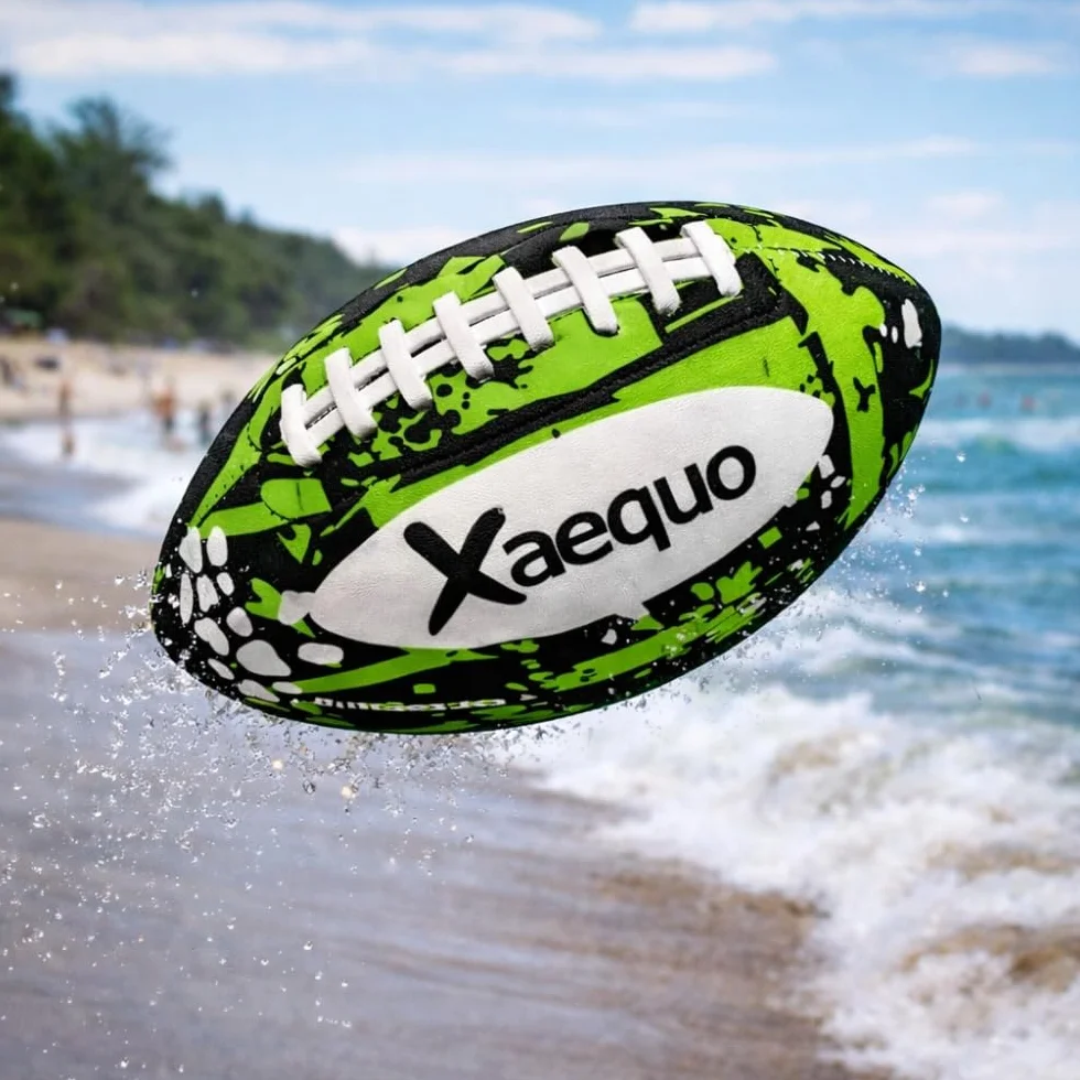 Ballon de Foot Américain Taille 9 en Néoprène Soft Résistant à l’Eau pour Plage, Piscine et Jardin