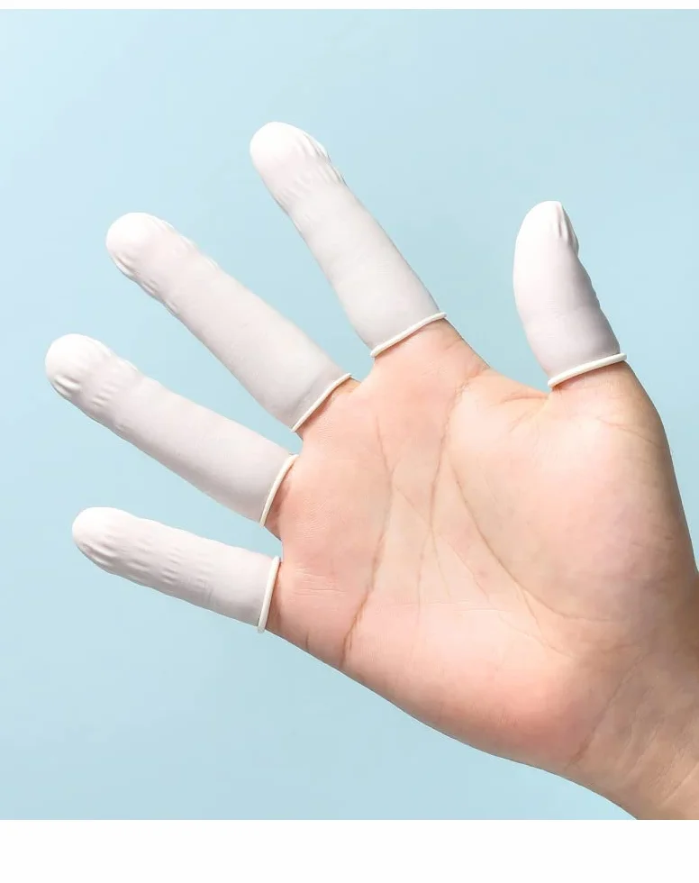 Doigtiers Latex Silicone Caoutchouc Anti-Statique Protection Doigts 100 PCS
