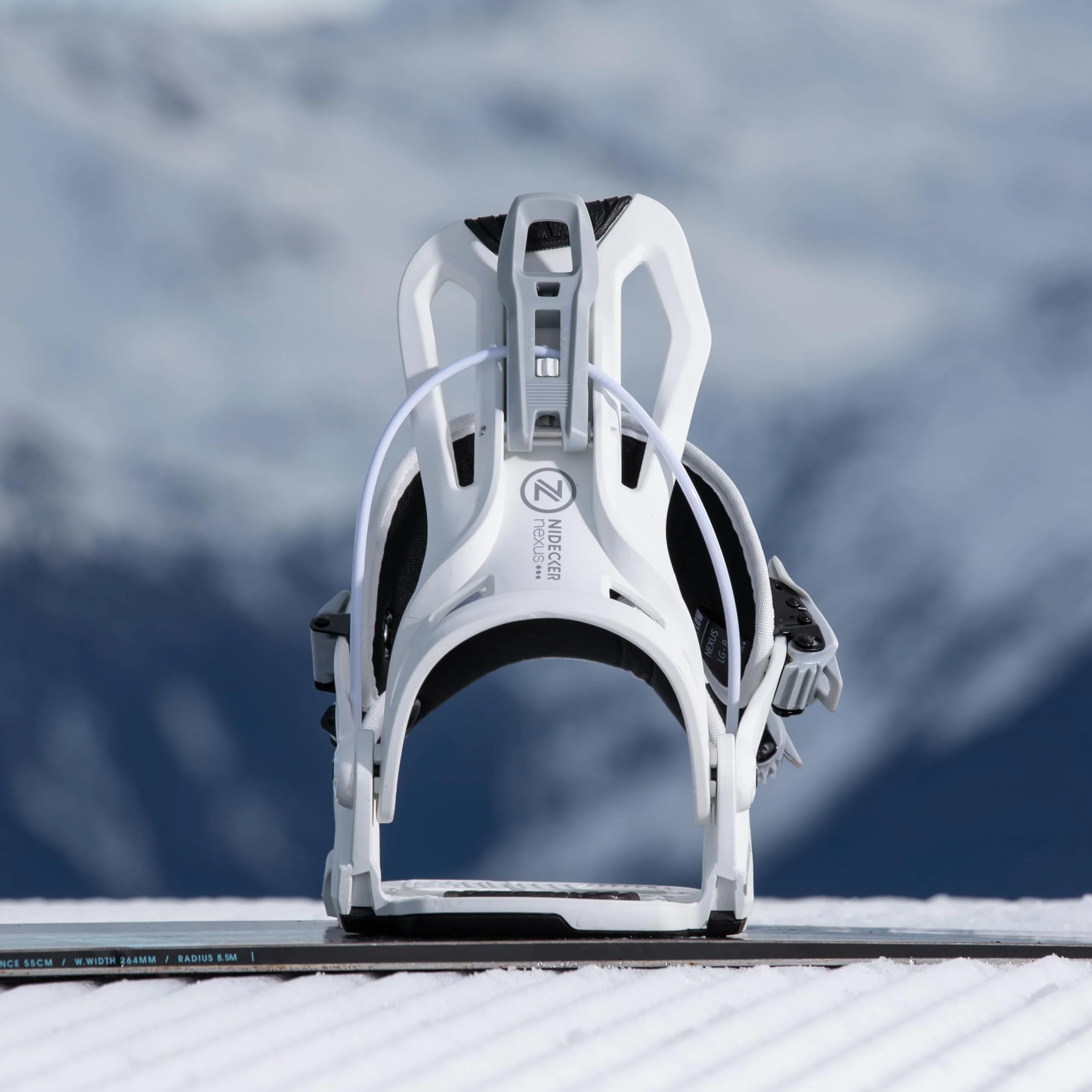 Fixations de Snowboard Nidecker Flow Nexus Flex All-Mountain Plaque de Base Nylon Verre XL White