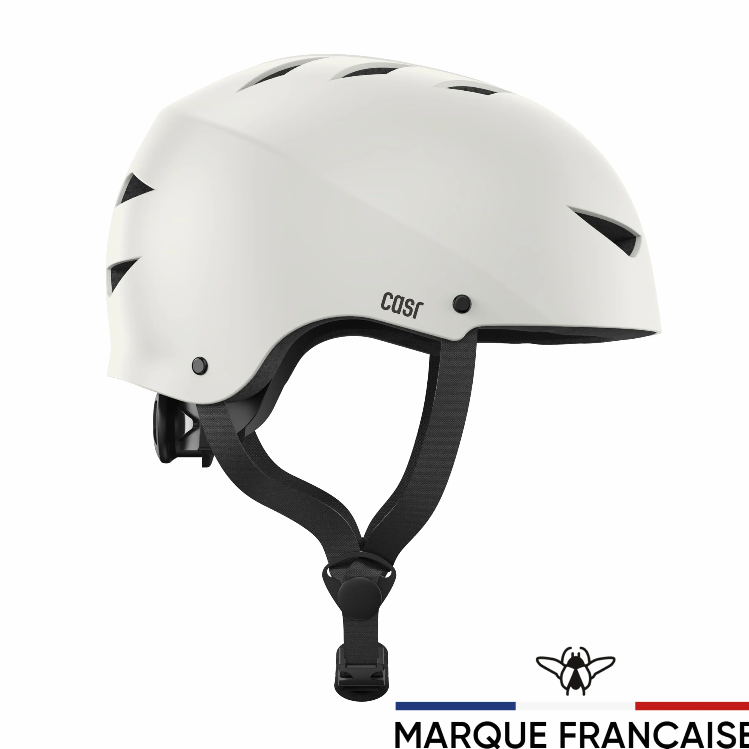 Casque Bol Certifié EPI pour Skate Vélo & Trottinette Electrique Clip de Serrage Ajustable Sangles en Nylon Gris Taille L