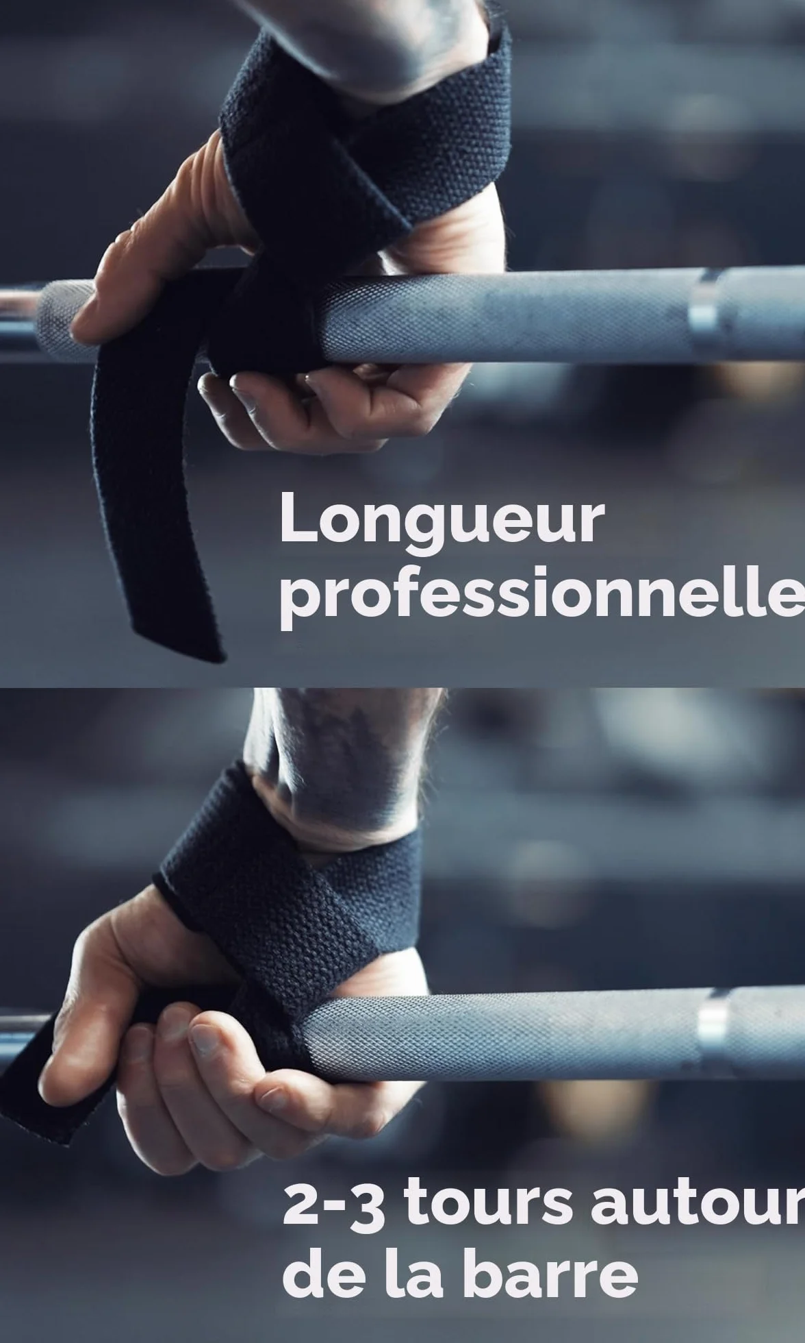 Fitgriff® Sangle de Tirage Musculation - Lifting Straps pour Fitness, Levage, Gym - Accessoires Salle de Sport