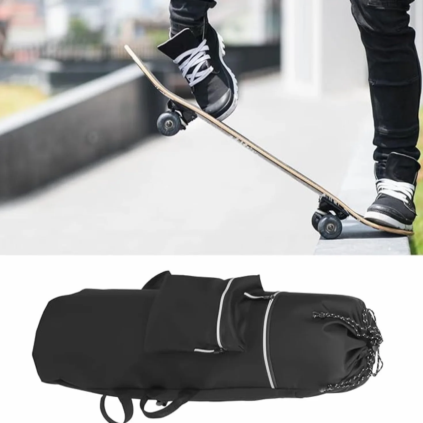 Sac de transport étanche pour skateboard et longboard avec fonction sac à dos
