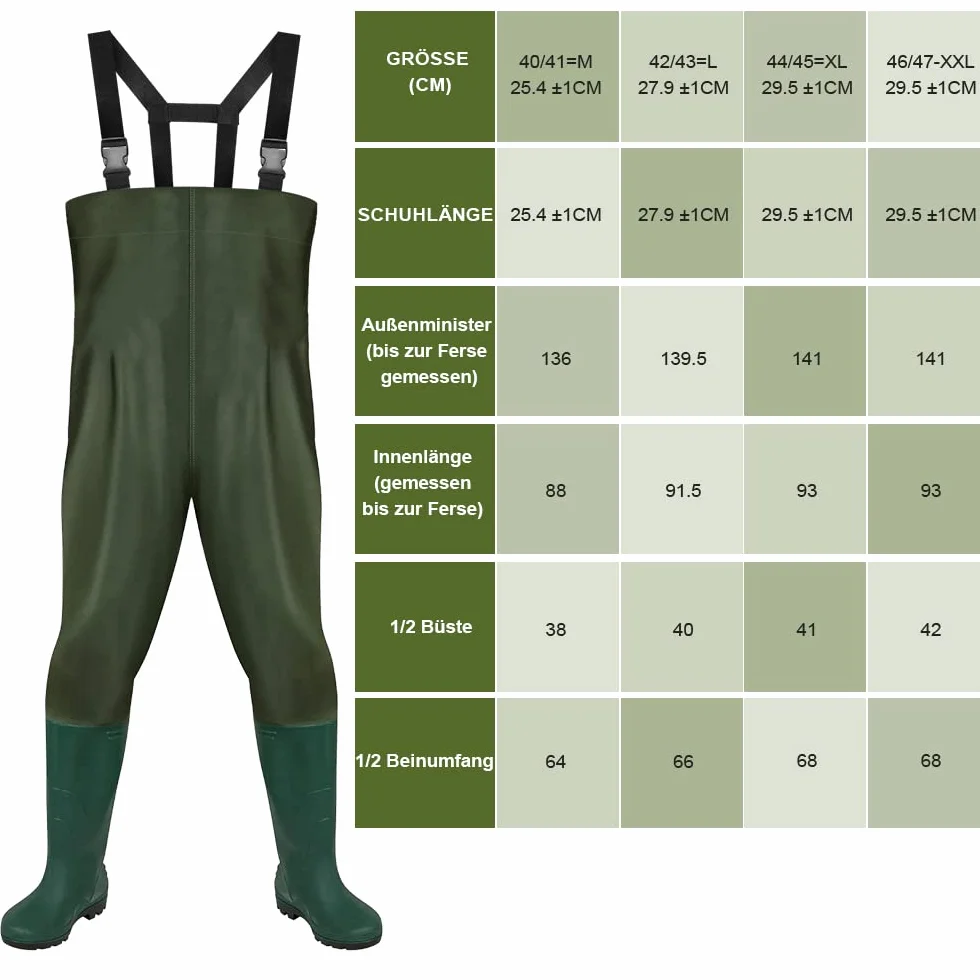 Waders pour homme imperméables néoprène 70D nylon 70D pêche