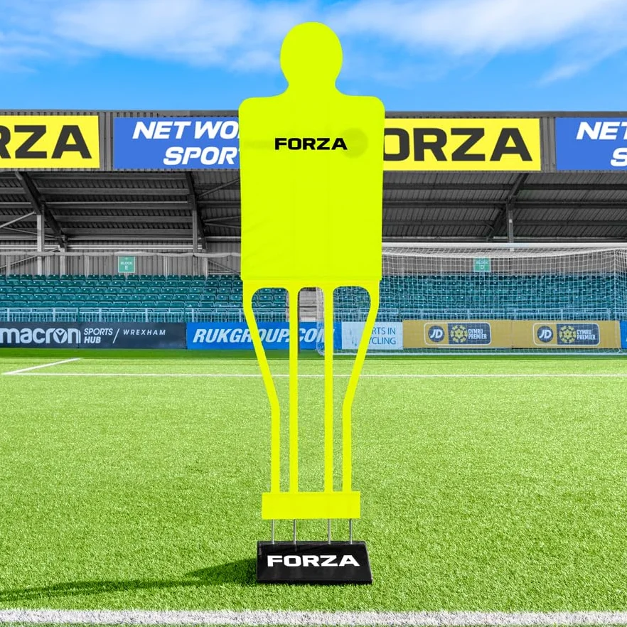 FORZA Lot de 4 mannequins à coup franc en polyester jaune