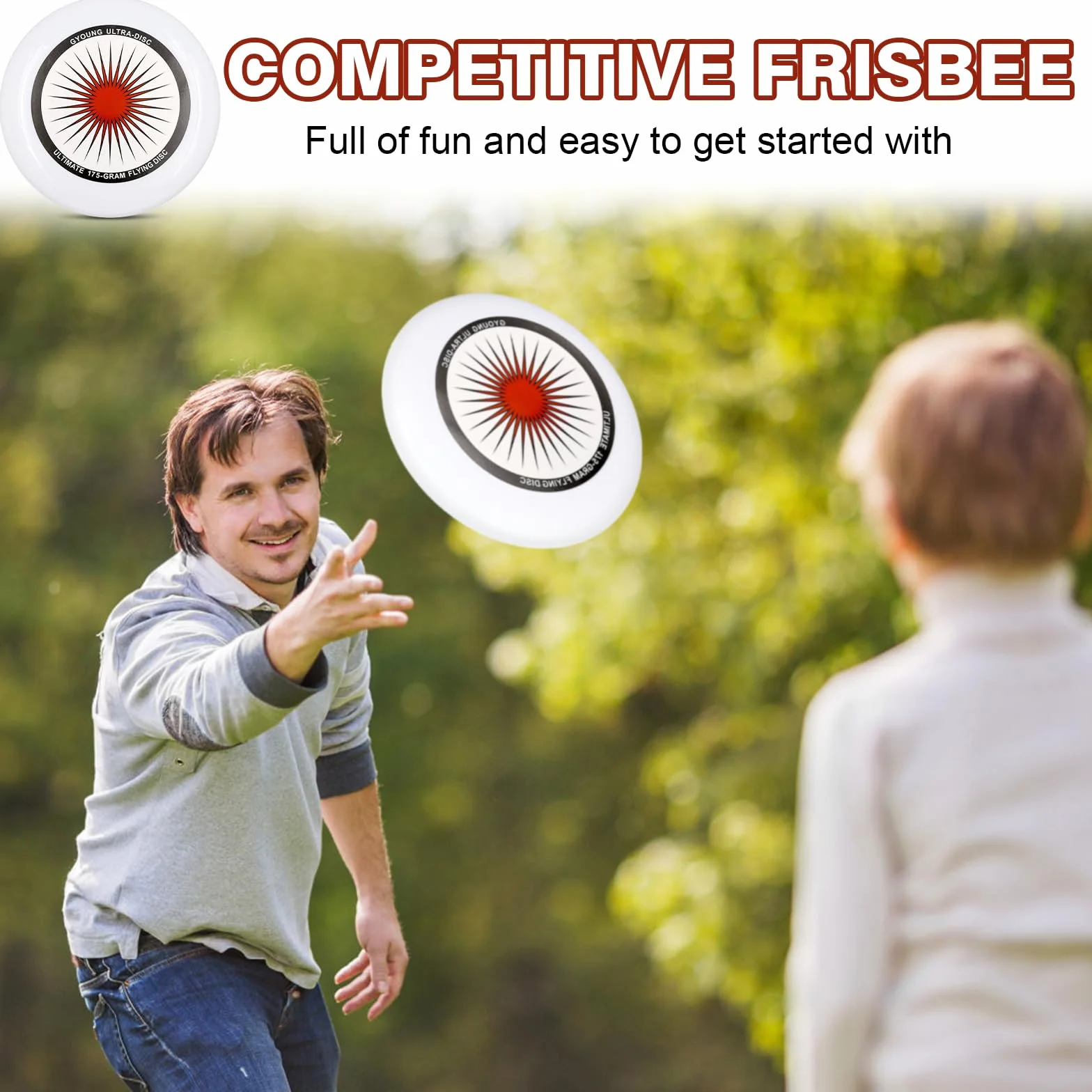 Frisbee de compétition 175g sportif extérieur original pour joueurs professionnels et occasionnels